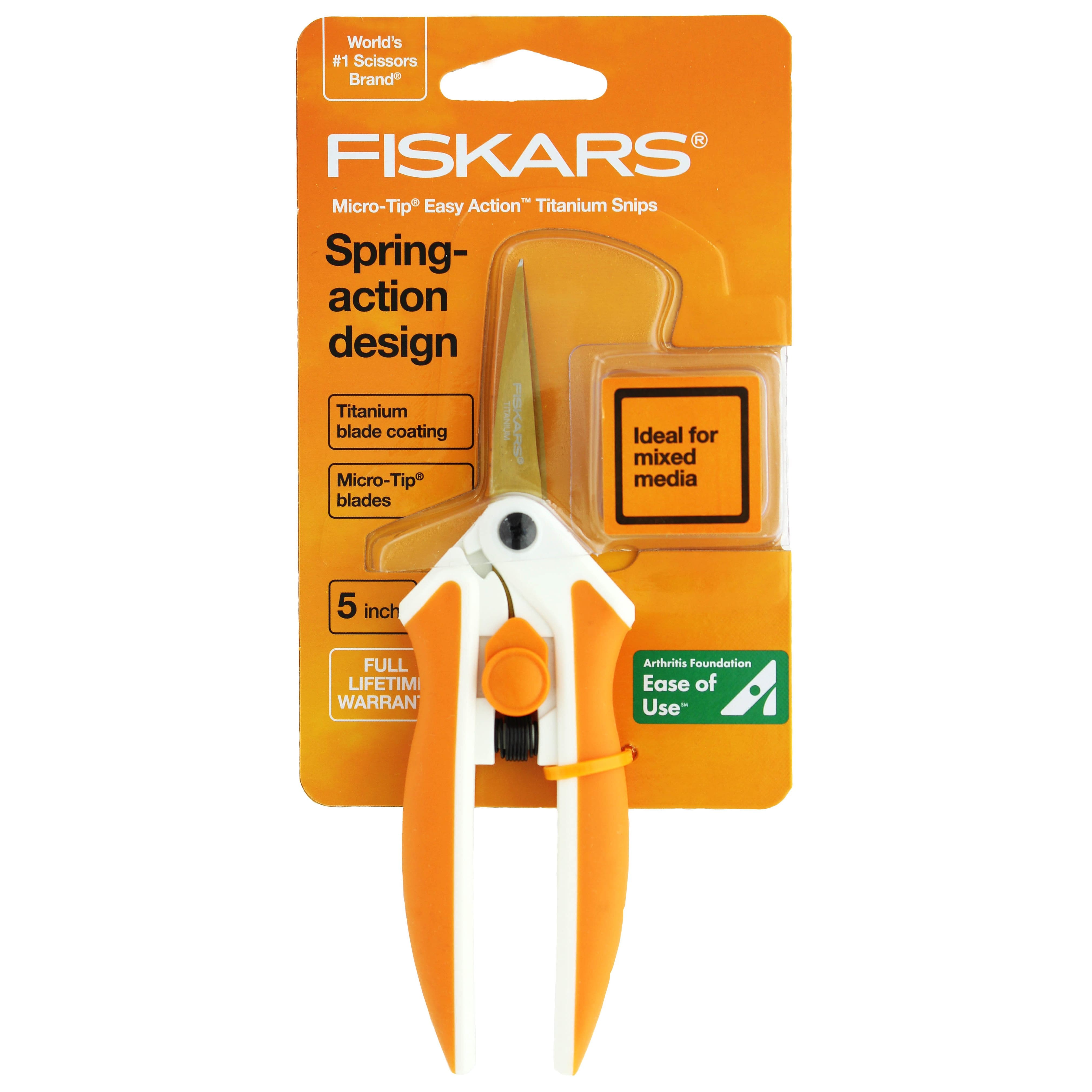 Fiskars&#xAE; 5&#x22; Titanium Micro-Tip&#xAE; Easy Action Scissors