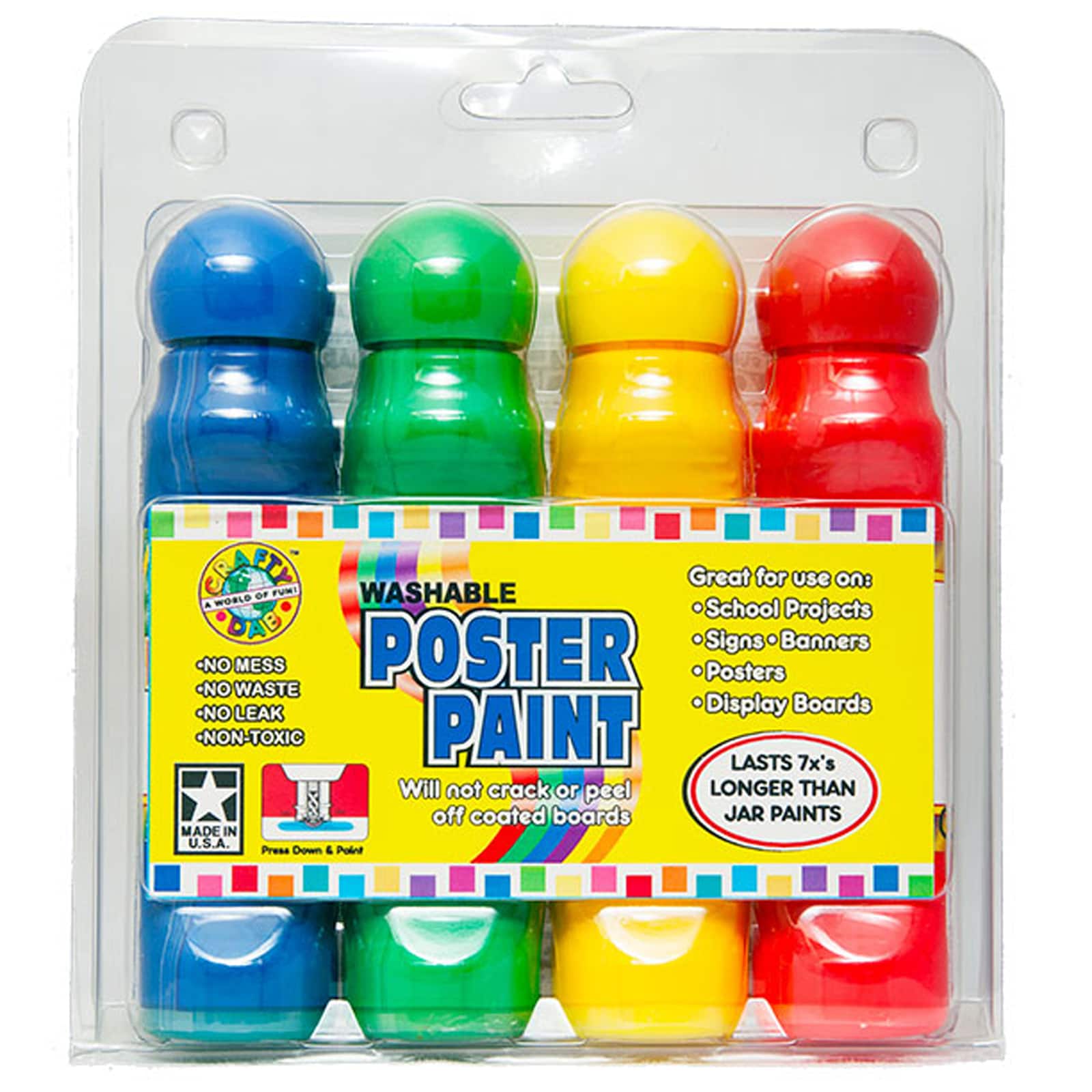 Washable Poster Paint Markers 6/Pkg - Crafty Dab