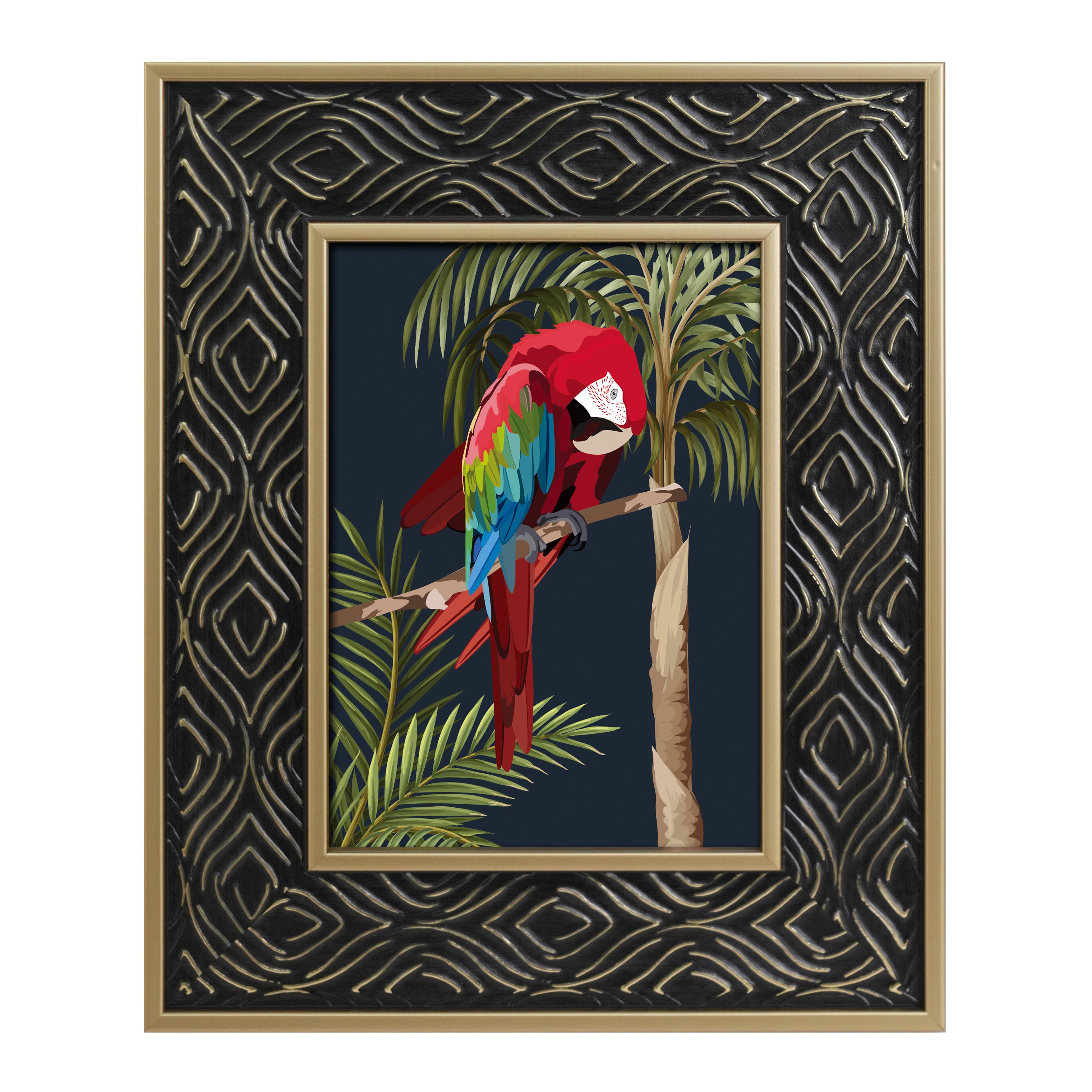 Safari 5" x 7" Black & Gold Wave Embossed Frame by Ashland®