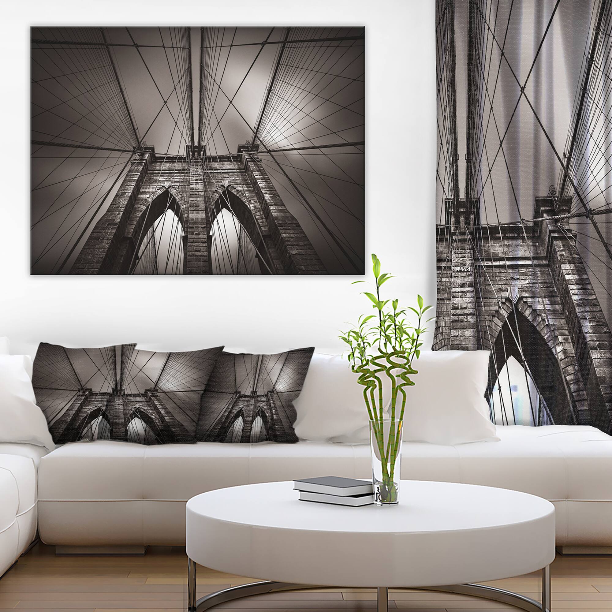 Designart - Brooklyn Bridge in NYC USA - Extra Large Canvas Art Print