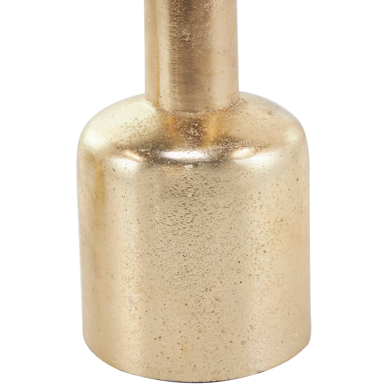 Gold Aluminum Taper Candle Holder with Rounded Bases Set