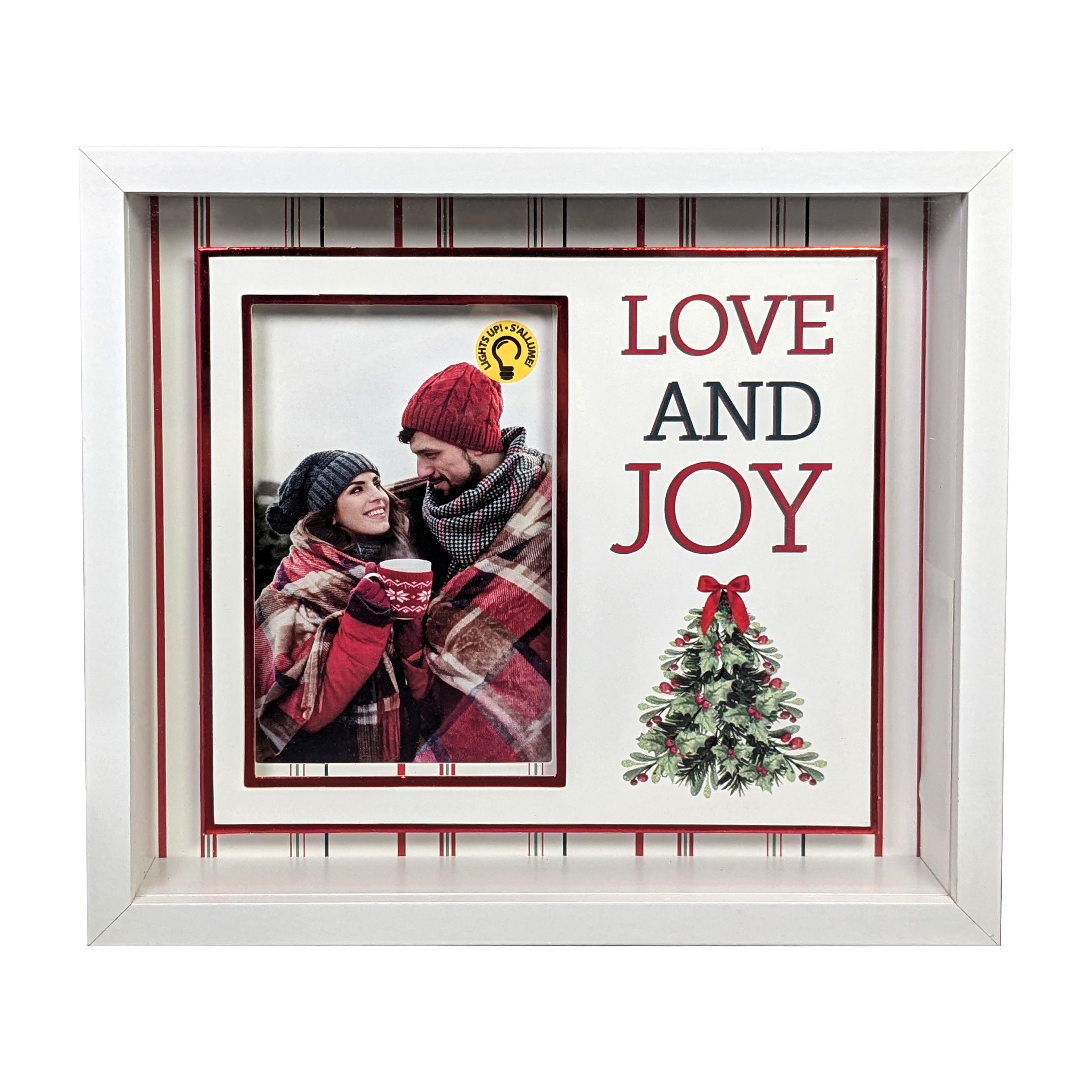 4&#x22; x 6&#x22; LED Love &#x26; Joy Tabletop Frame by Studio D&#xE9;cor&#xAE;