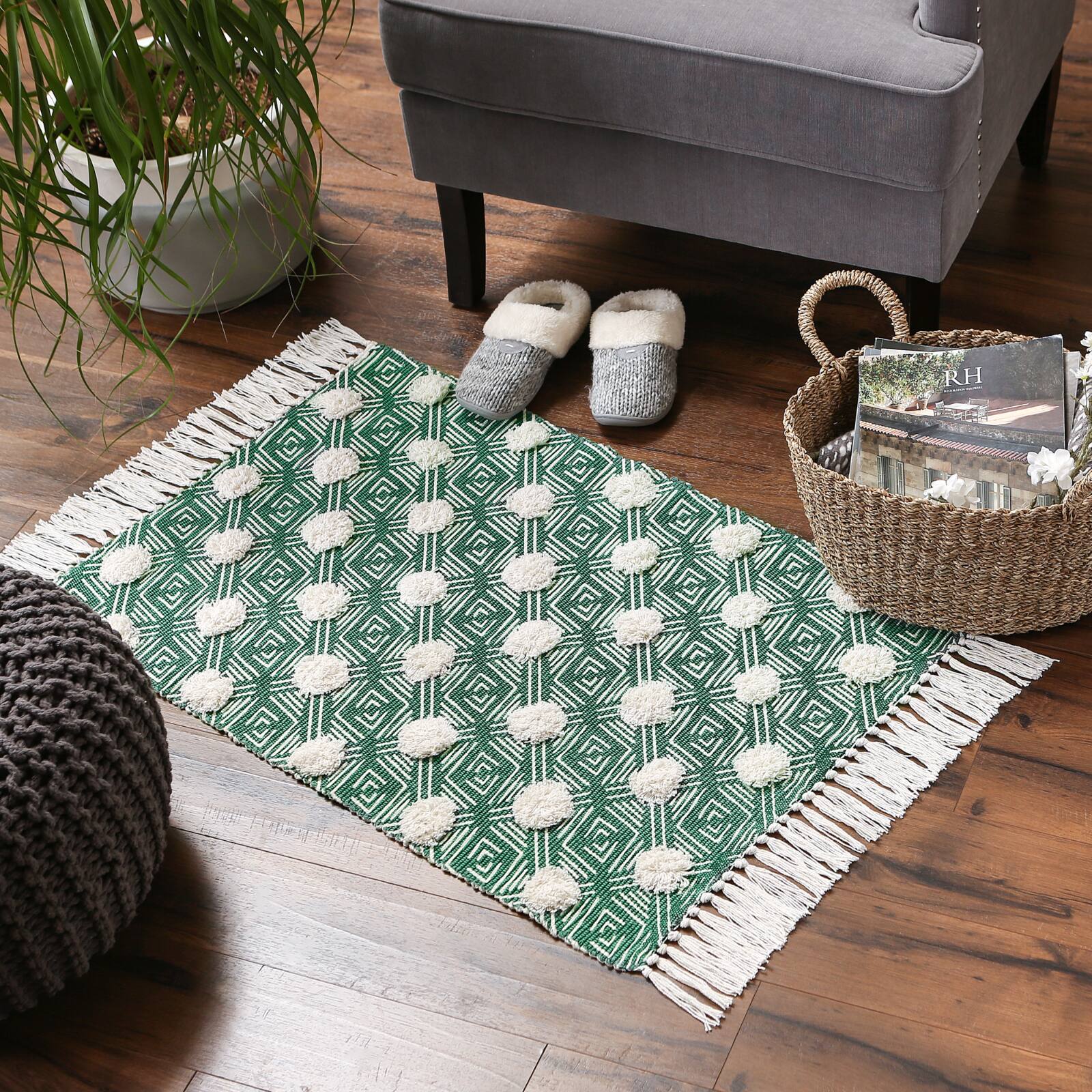 DII&#xAE; Diamond Textured Hand-Loomed Shag Rug