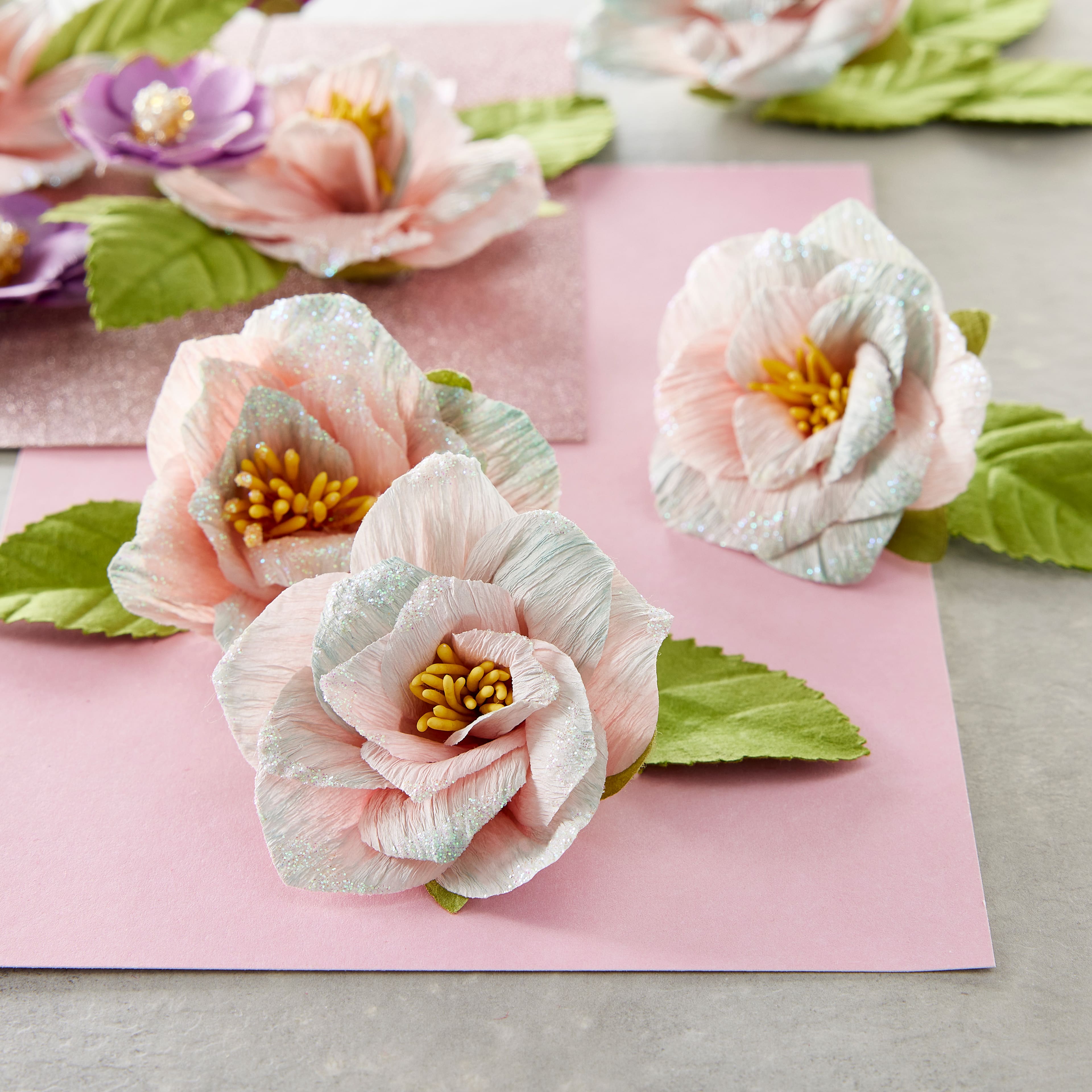 Fleurs en papier cr&#xEA;pe Licorne de Recollections