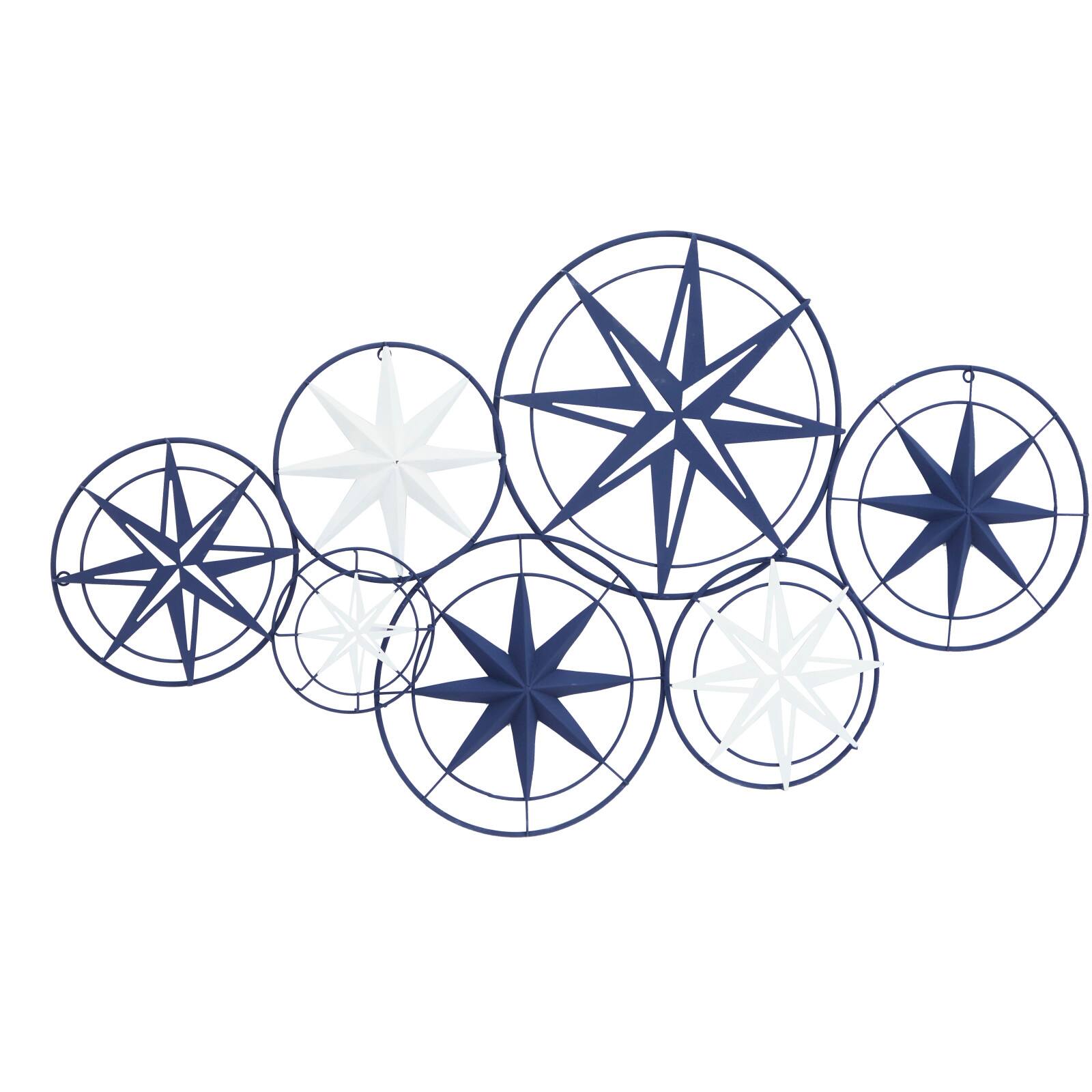 Blue Iron Contemporary Wall Decor, 26&#x22; x 48&#x22; x 1&#x22;