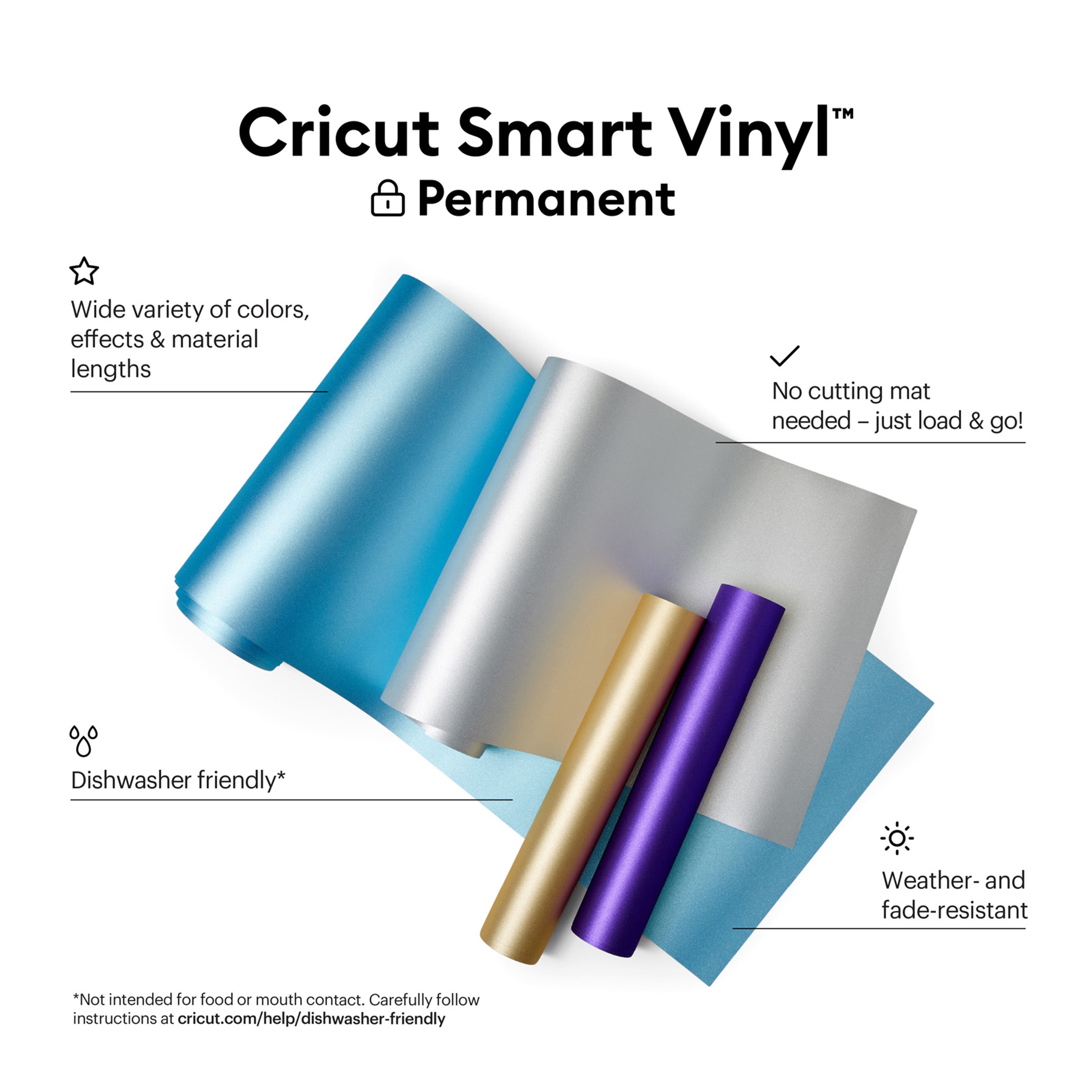Cricut Joy™ Permanent Smart Vinyl™ Matte Metallic