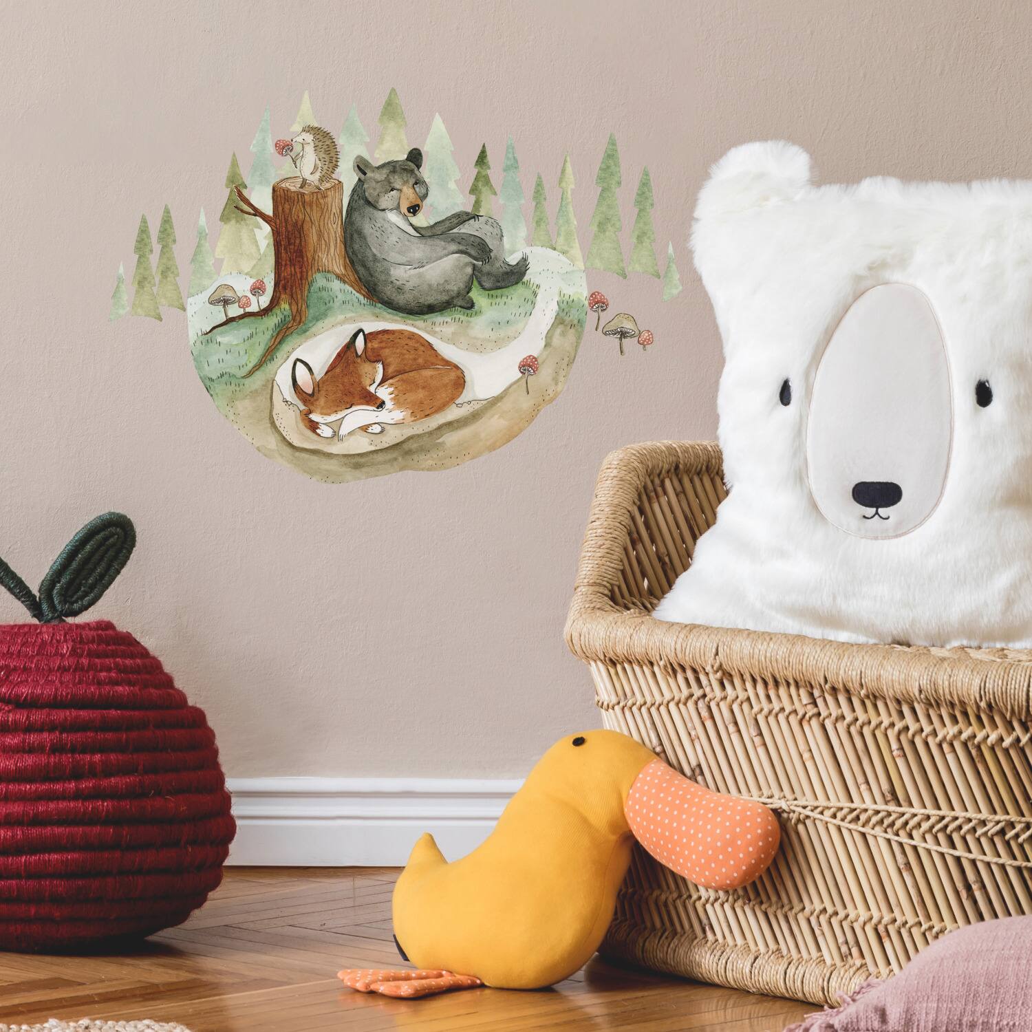 RoomMates Fox & Friends Peel & Stick Giant Wall Decal Set