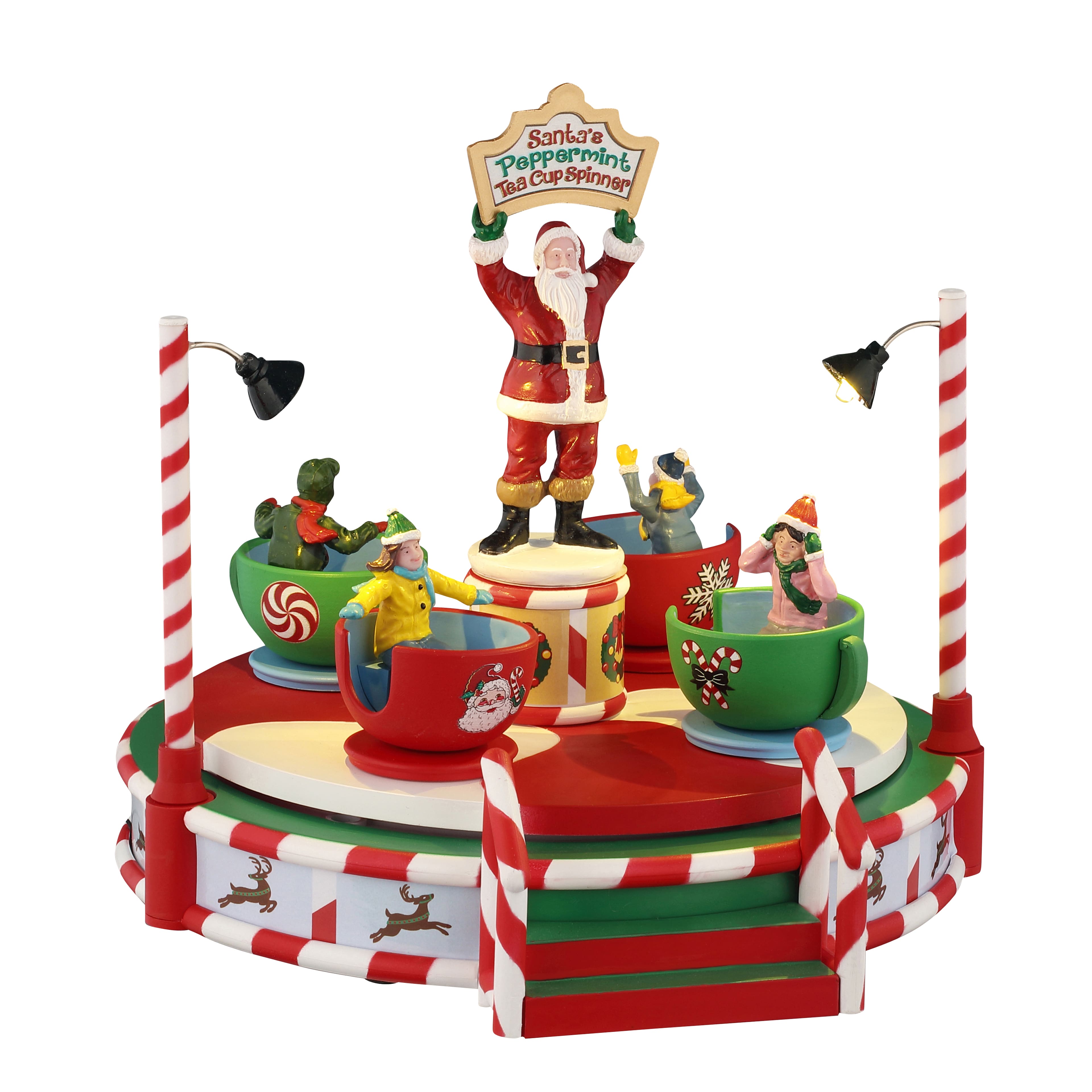 Lemax&#xAE; Carnival Santa&#x27;s Peppermint Teacup Spinner
