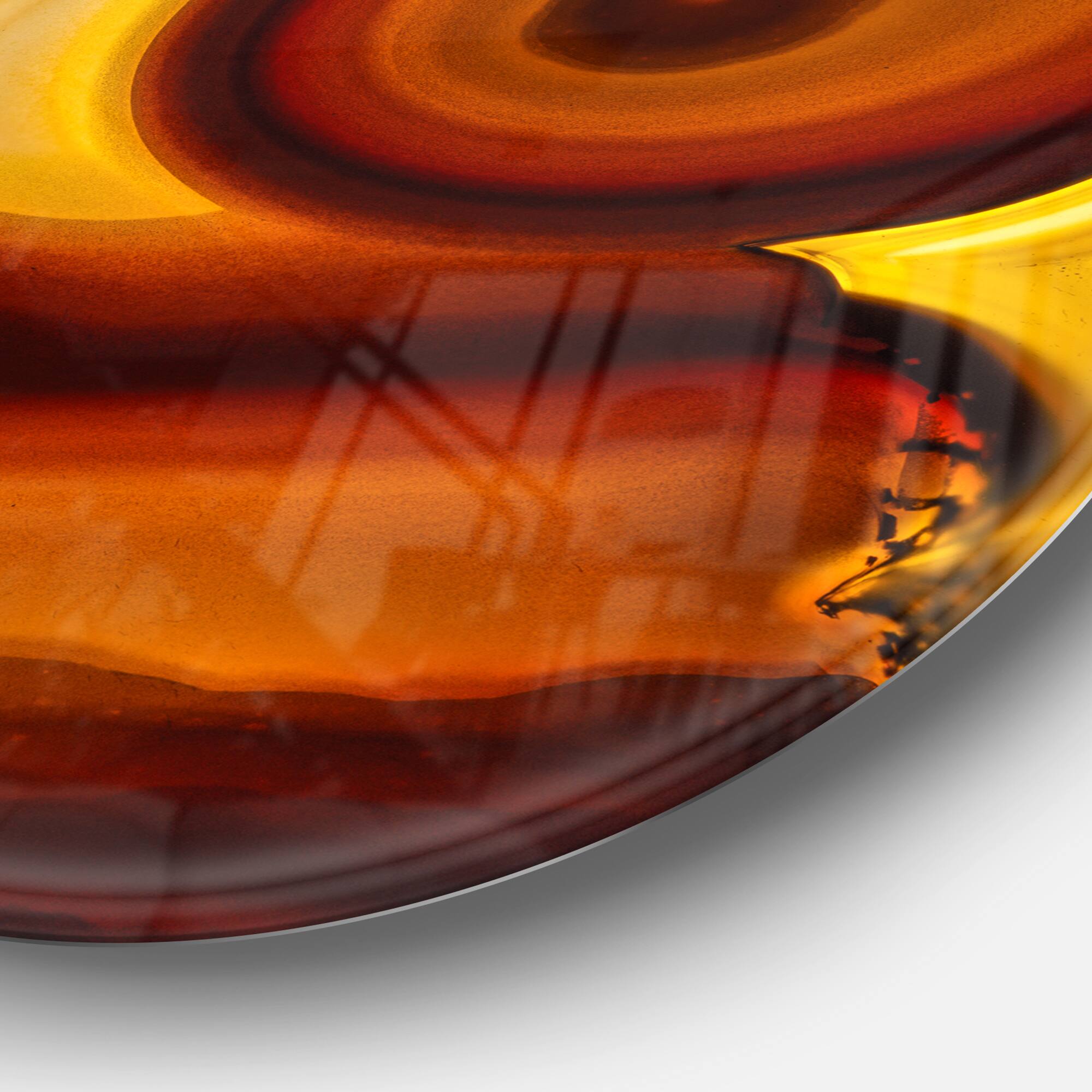 Designart - Agate Geode Slice Macro' Disc Abstract Metal Circle Wall Art Print