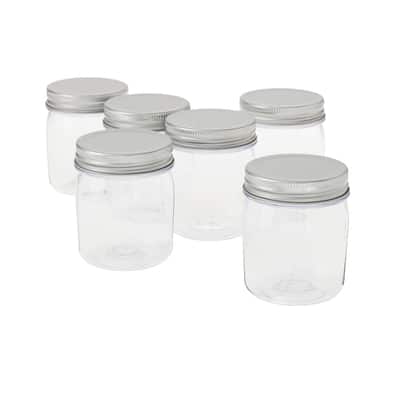 6 Count 8 oz. Plastic Mason Jars By ArtMinds™ image