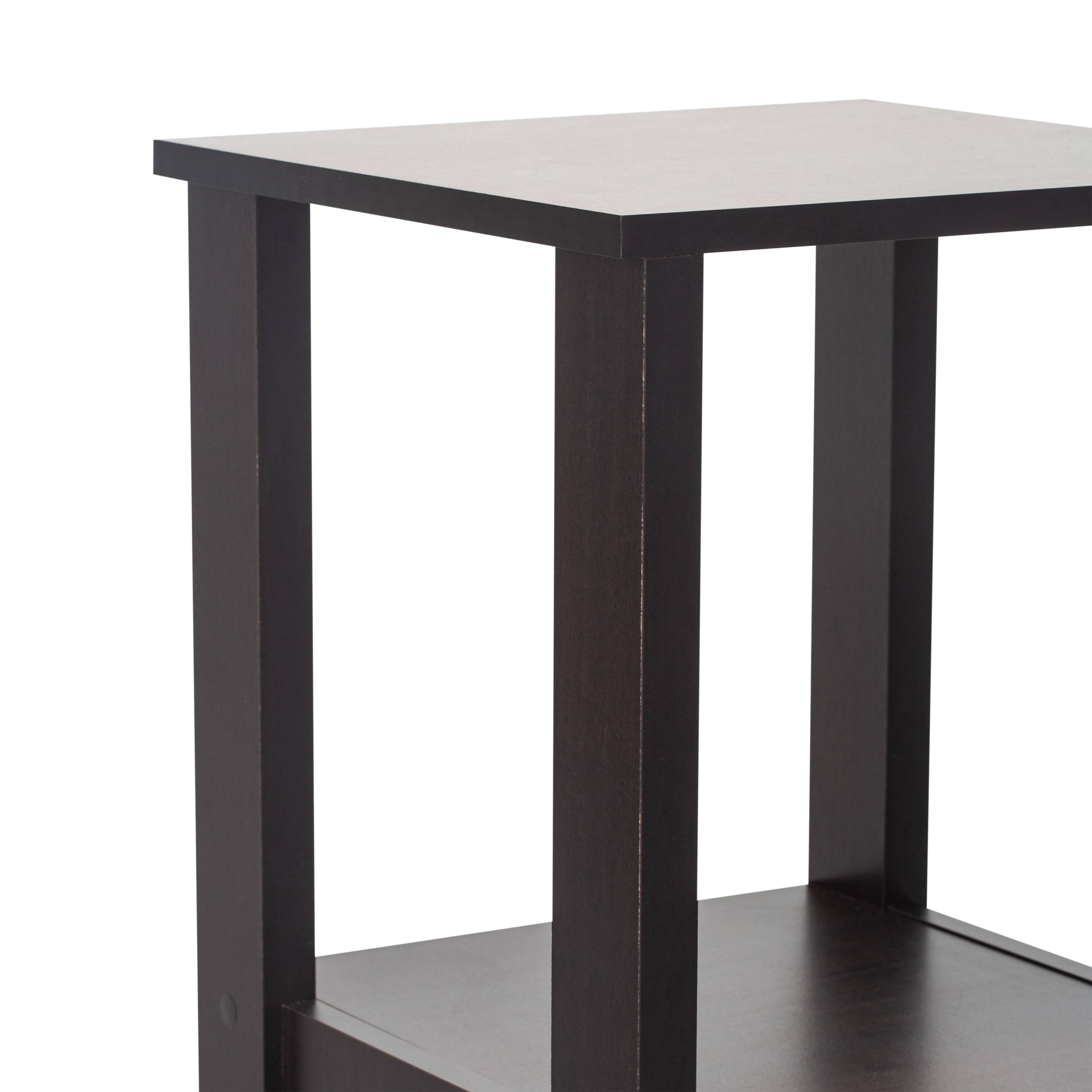 Organize It All 40" Espresso 3-Shelf Ambassador Floor Cabinet