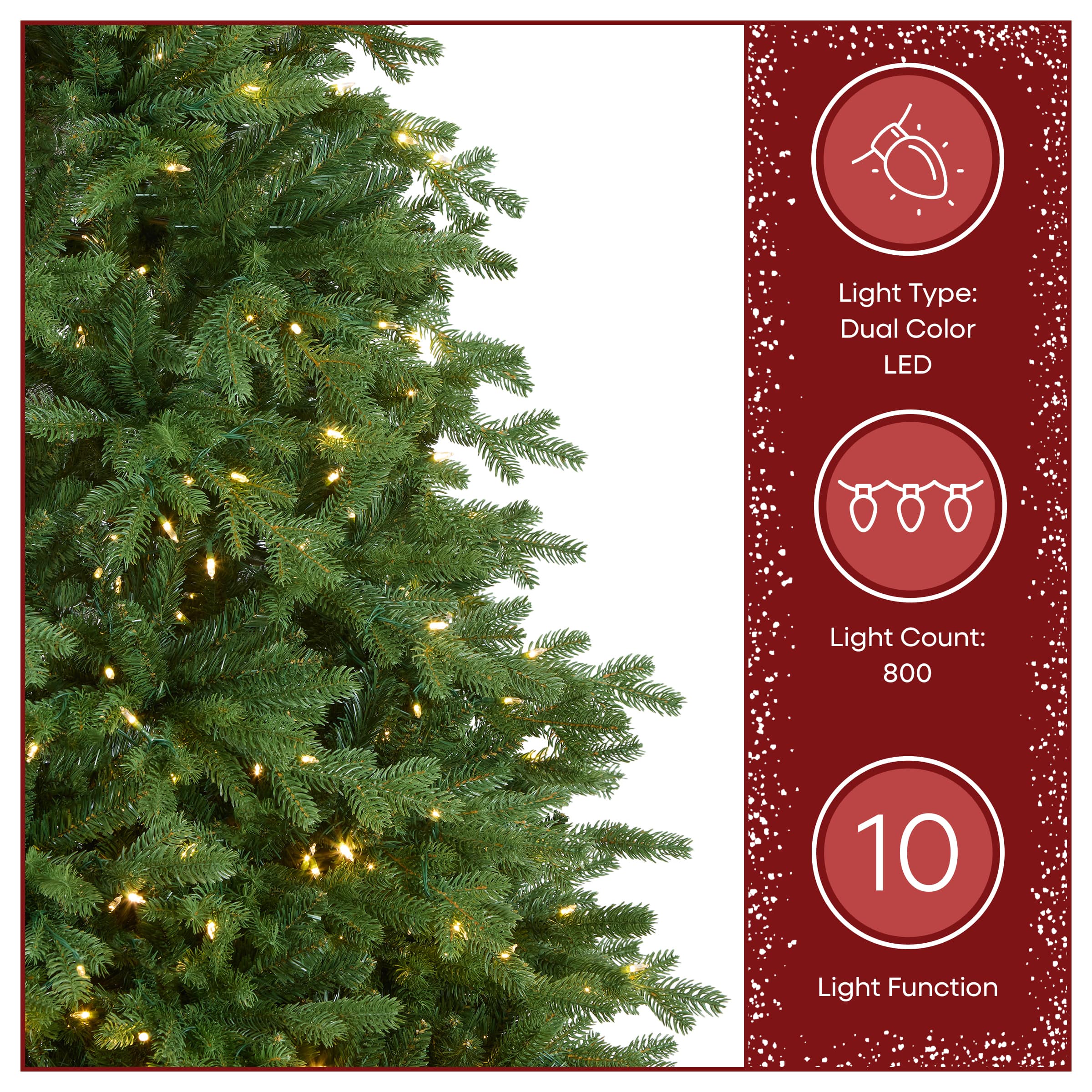 7.5ft. Pre-Lit PowerConnect&#x2122; Princeton Fraser Fir Artificial Christmas Tree, Dual Color&#xAE; LED Lights