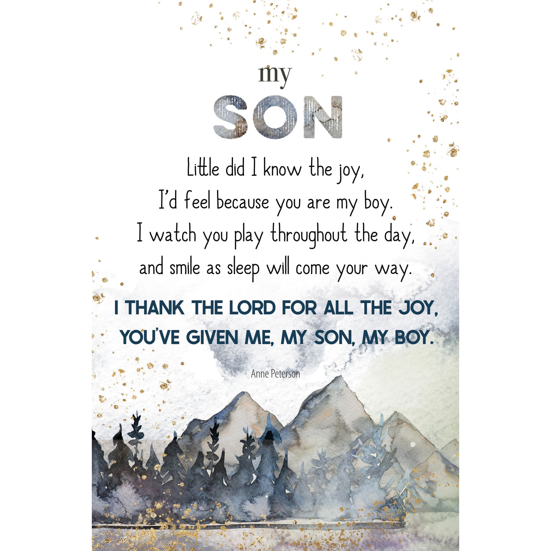 My Son Inspirational Wood Plaque