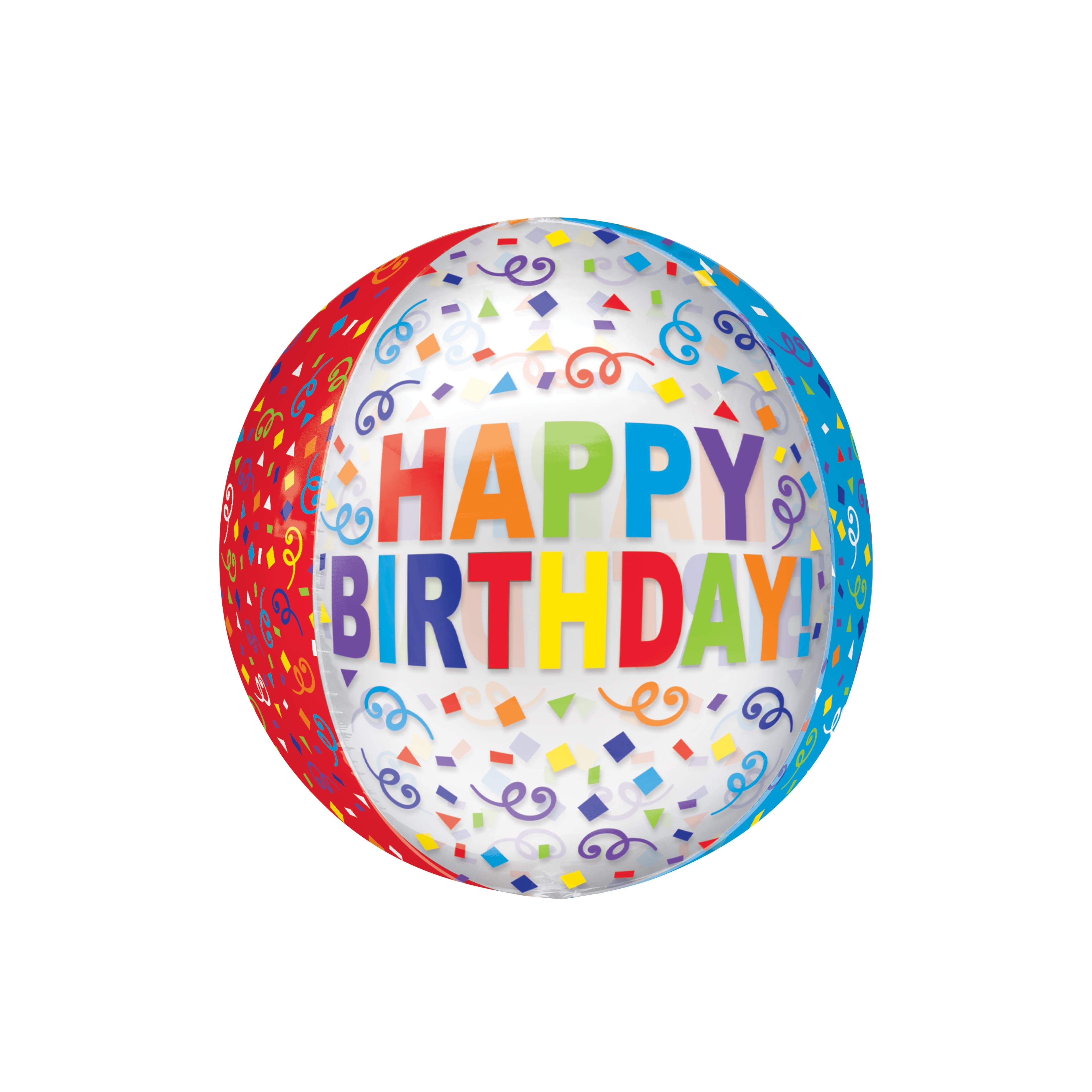 Orbz&#xAE; XL&#x2122; 16&#x22; Happy Birthday Colorful Streamer Foil Balloon