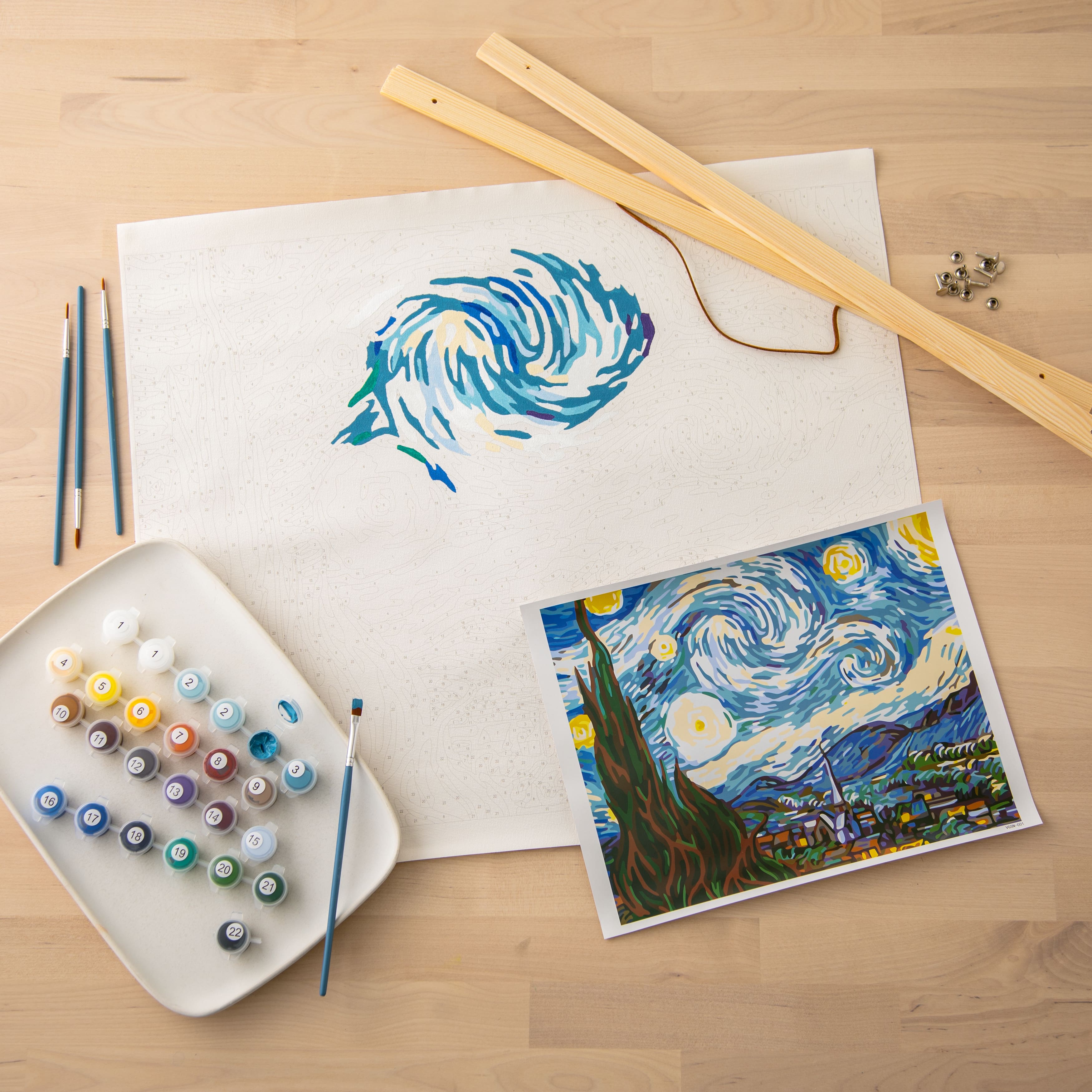 12 Pack: Van Gogh Starry Night Paint-by-Number Kit by Artist&#x27;s Loft&#x2122; Necessities&#x2122;