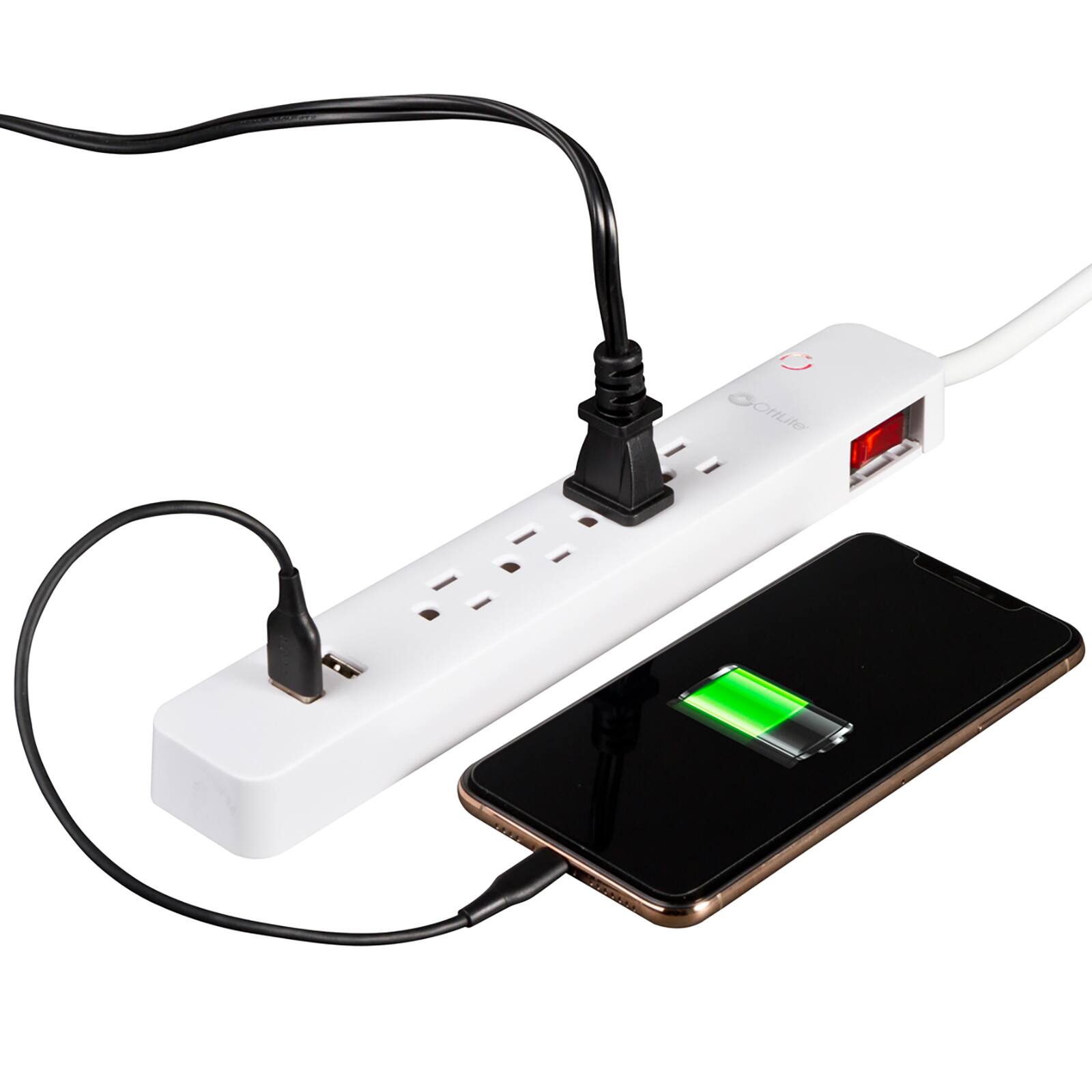 OttLite Charge &#x26; Protect Power Strip