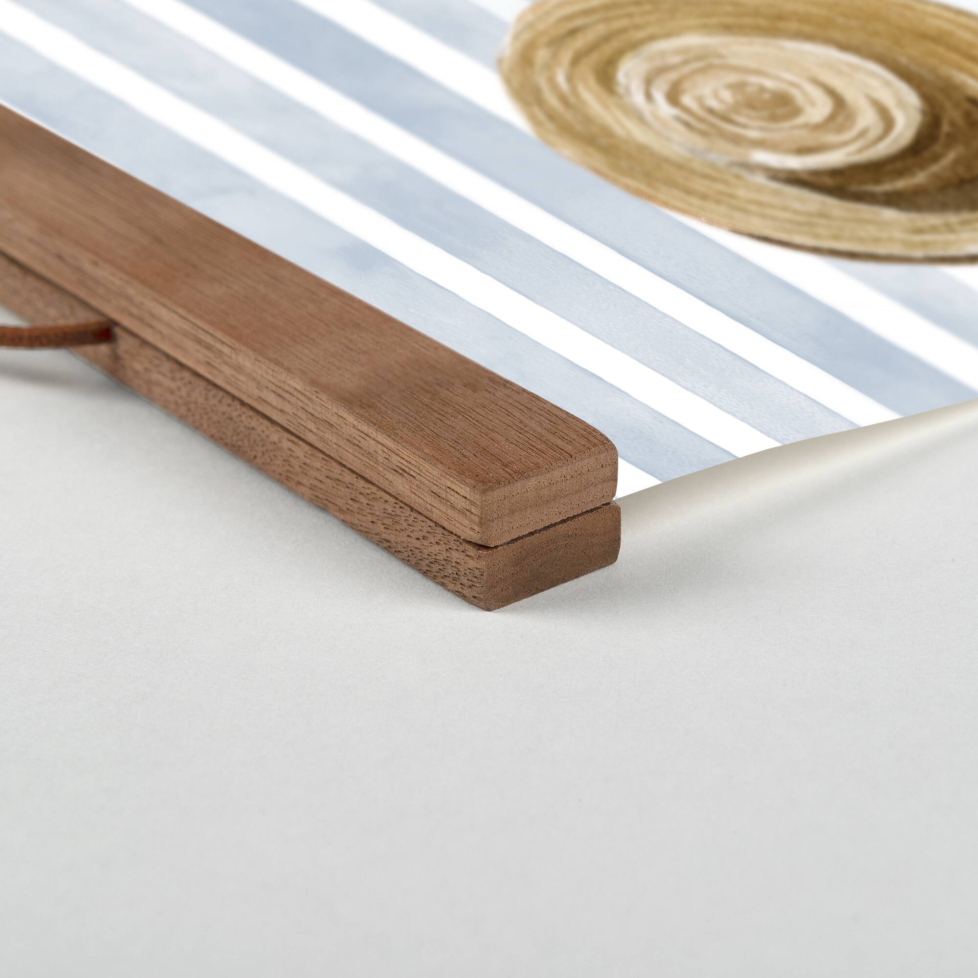 Beachy Girl Teak Hanging Canvas Wall Art