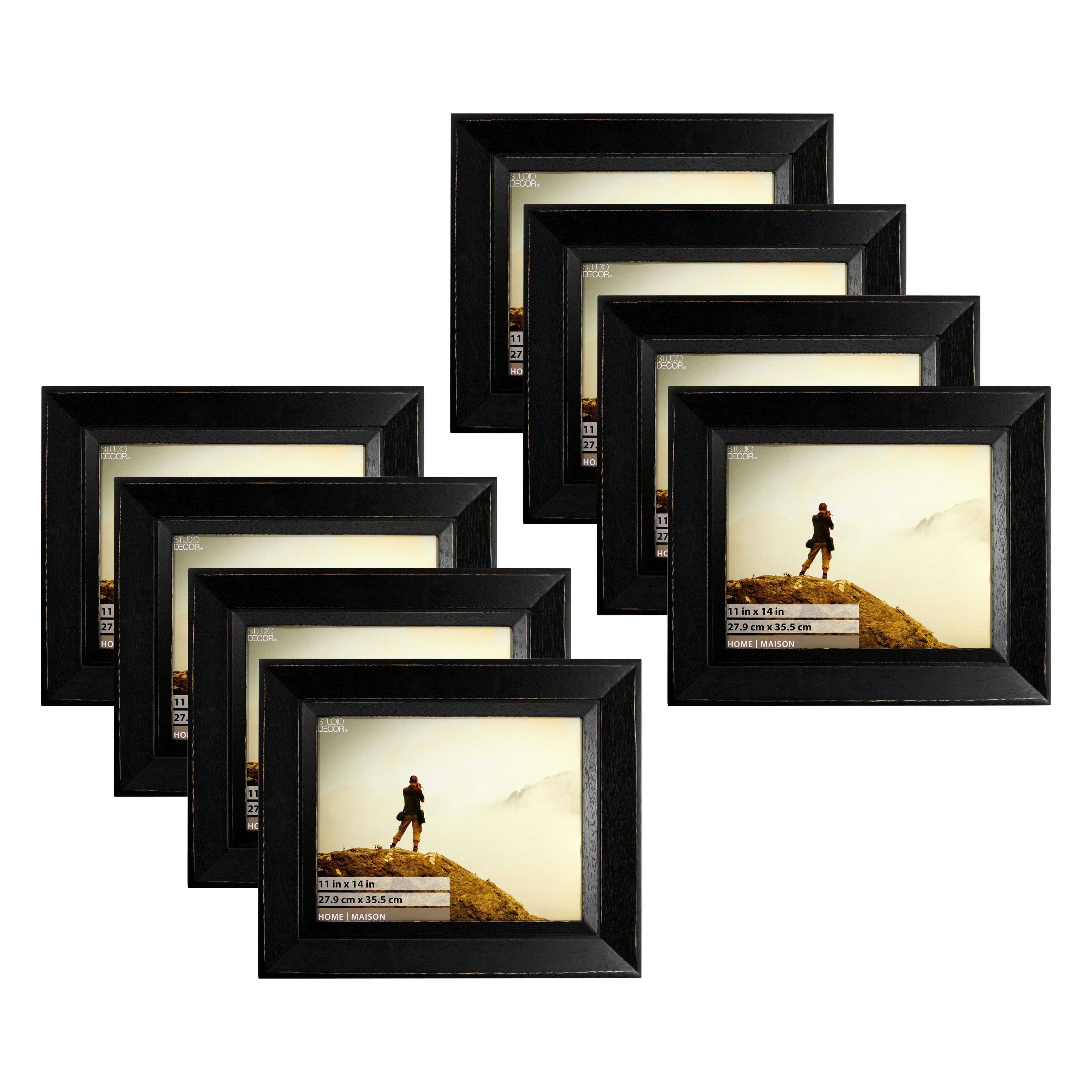 8 Pack: Black 11&#x22; x 14&#x22; Angled Frame, Home Collection By Studio D&#xE9;cor&#xAE;