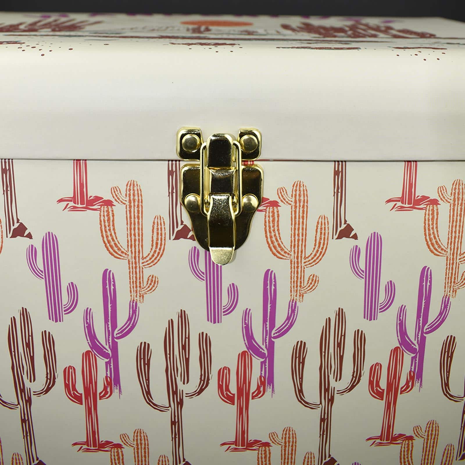 16&#x22; Cactus Print Decorative Trunk by Ashland&#xAE;