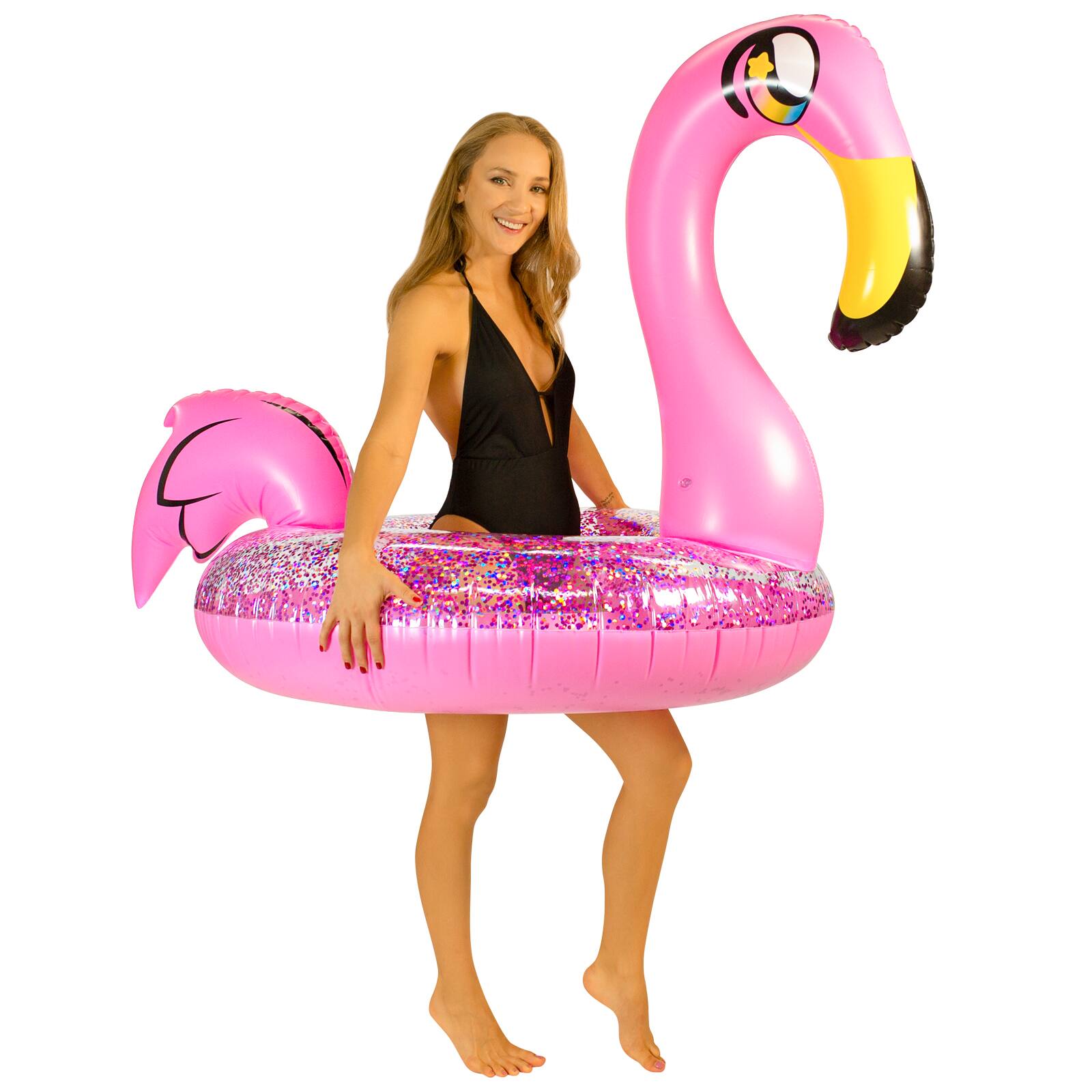 PoolCandy Glitterfied&#xAE; Flamingo Jumbo Pool Tube