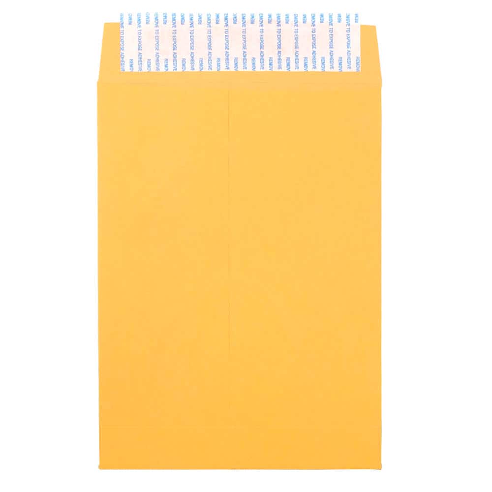 JAM Paper 6.5" x 9.5" Brown Kraft Manila Open End Recycled Envelopes