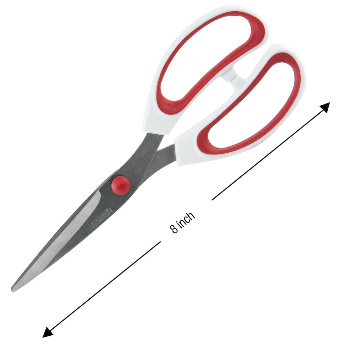 Singer Select Household All Purpose Scissors, Red/White, 8