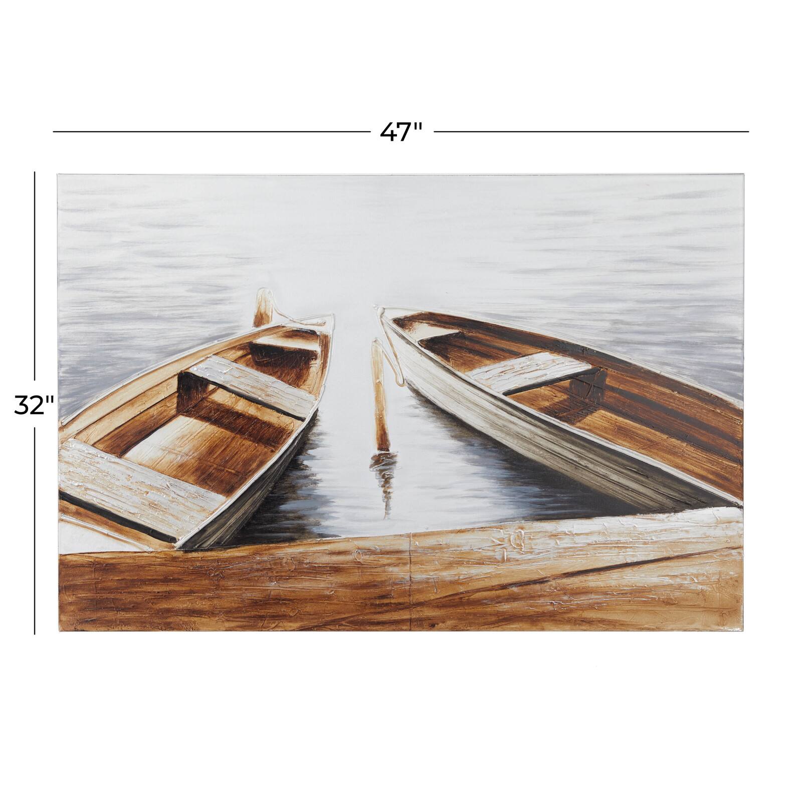 Brown Fir Coastal Wall Art, 32&#x22; x 47&#x22; x 2&#x22;