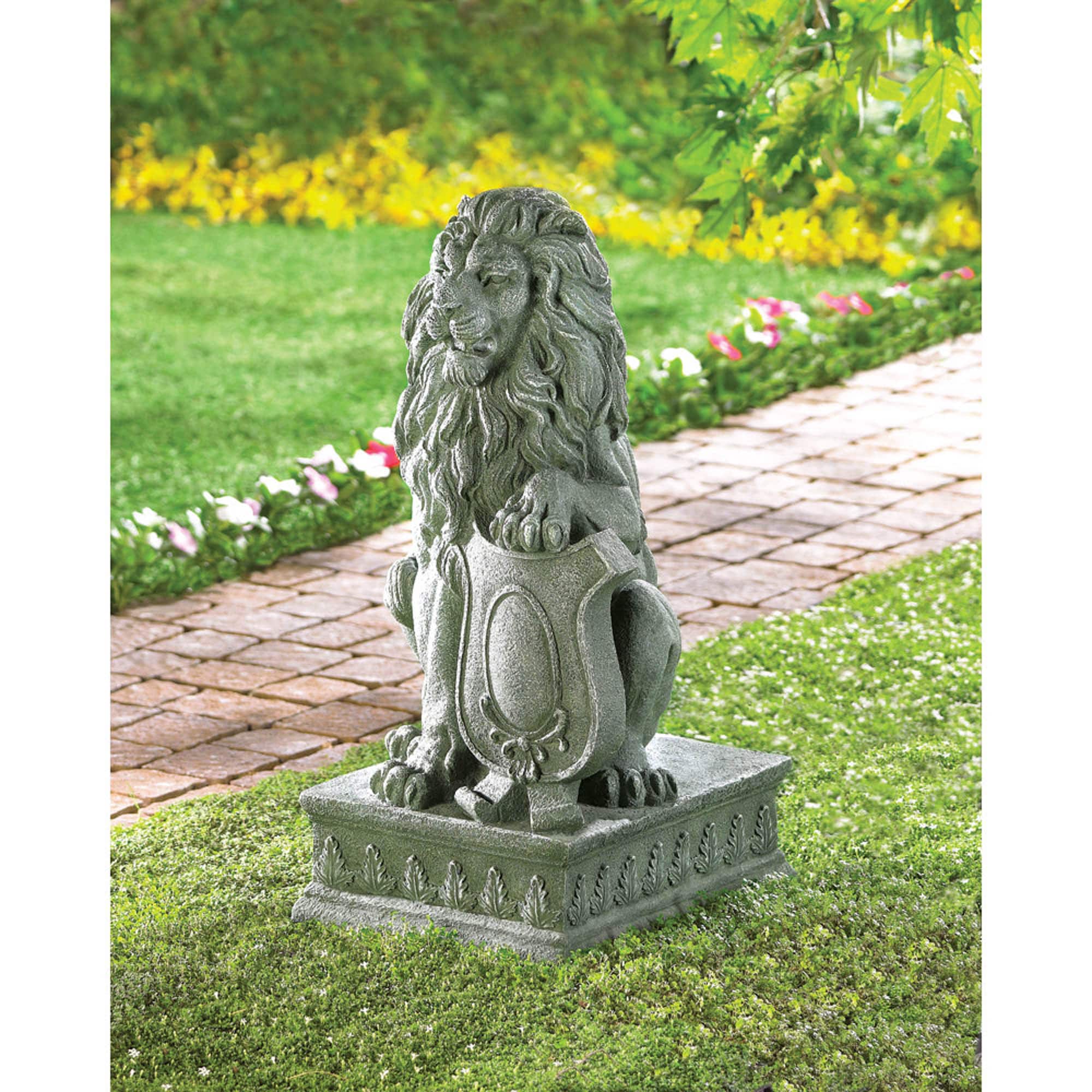 25&#x22; Lion Guardian Statue