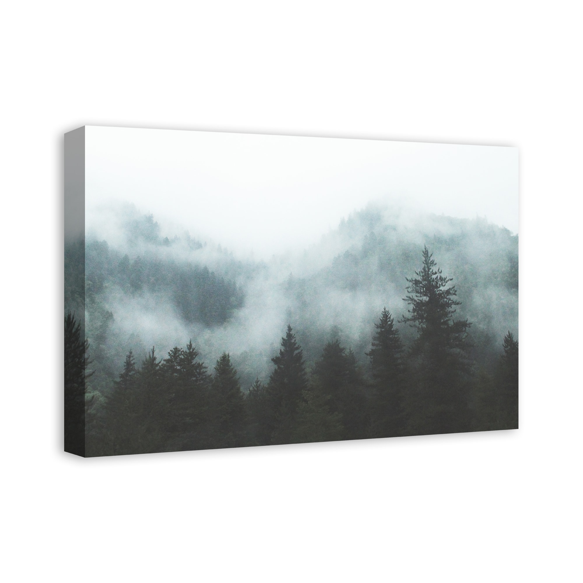 Foggy Mountainscape Canvas Wall Art