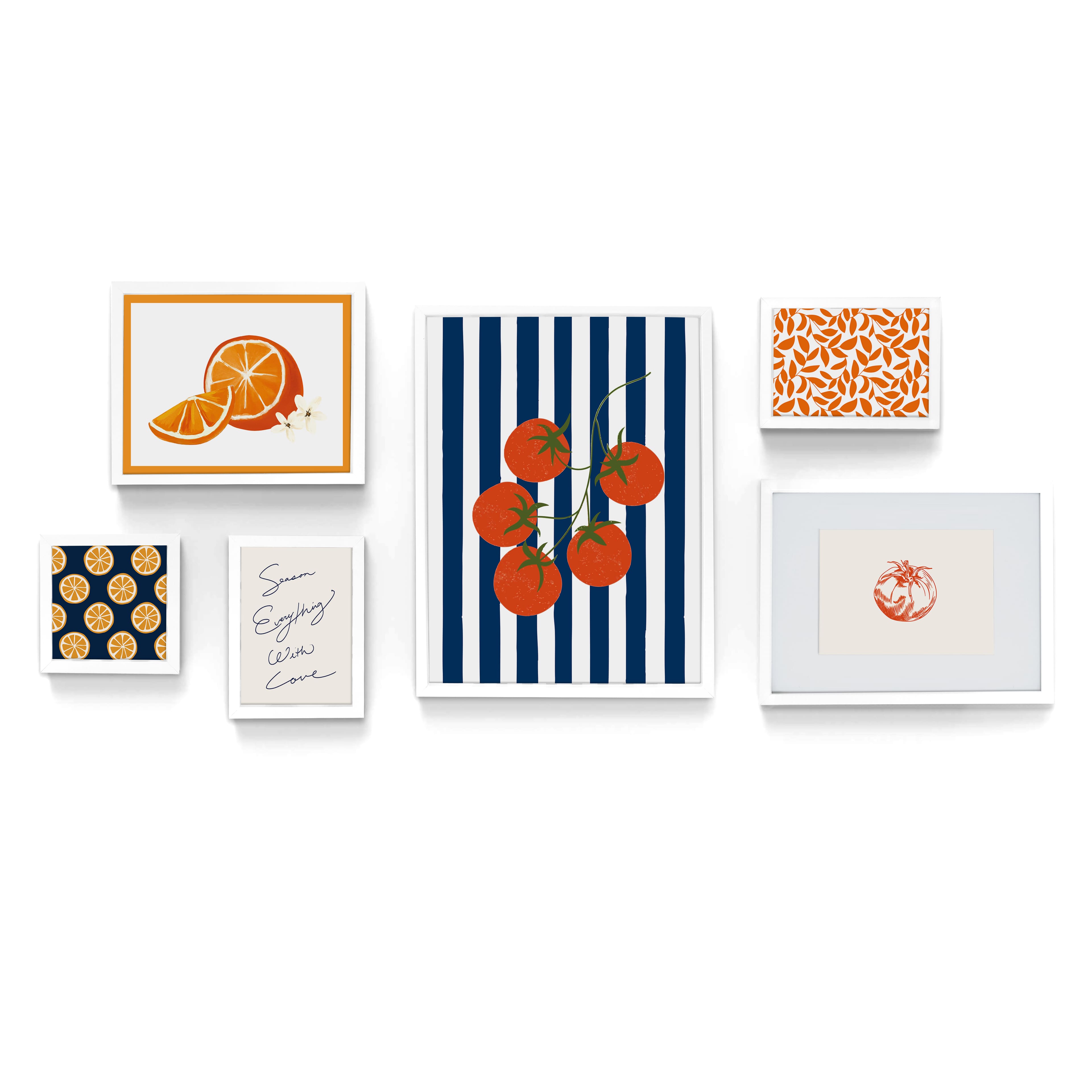 White 6 Piece 123 Gallery Wall Frame Set by Studio D&#xE9;cor&#xAE;