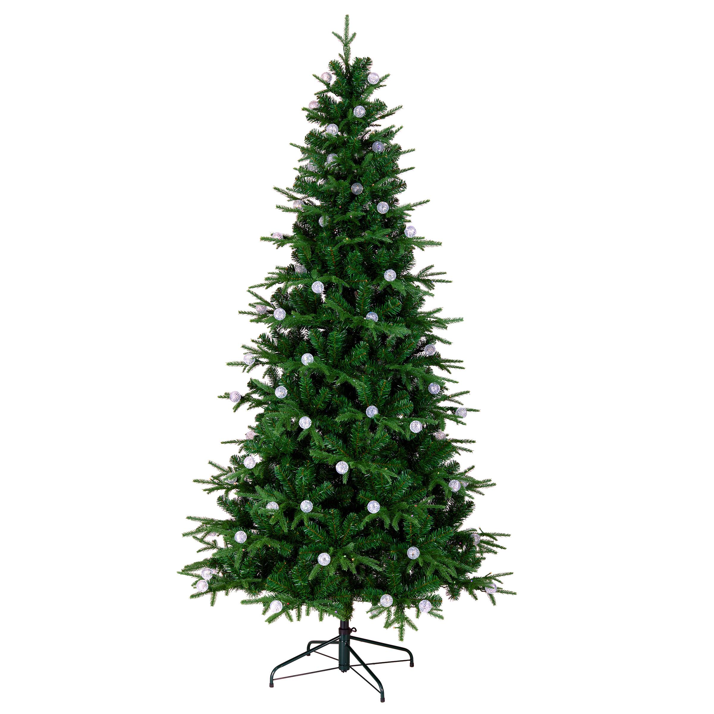 7ft. Pre-Lit Duxbury Slim Artificial Christmas Tree, Dual Color® LED Lights