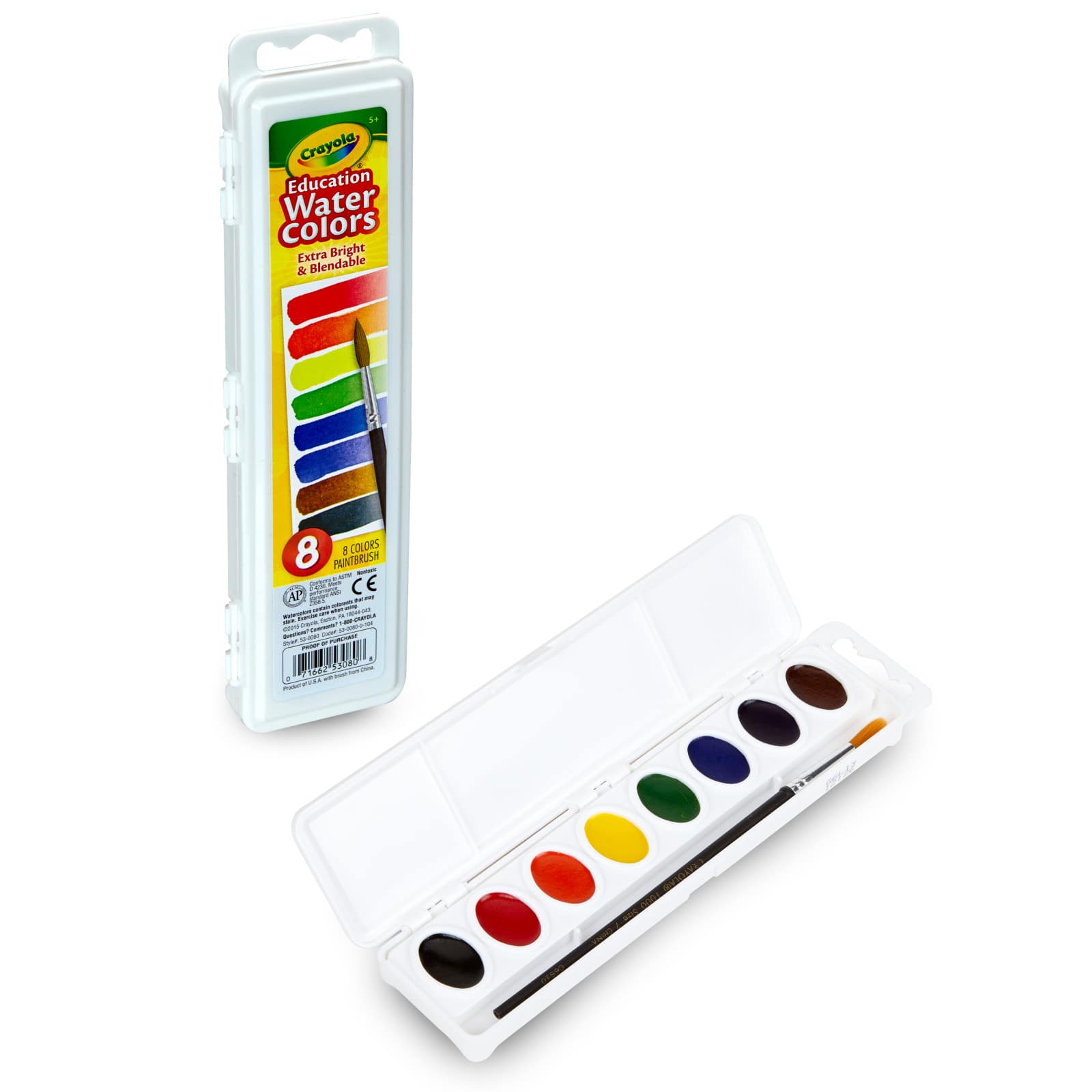Crayola® 8 Color Educational Watercolor Set