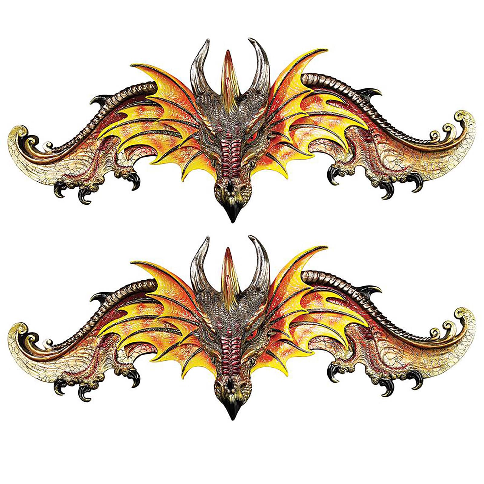 Design Toscano Kingsbridge Manor Dragon Pediments, 2ct. D678358S