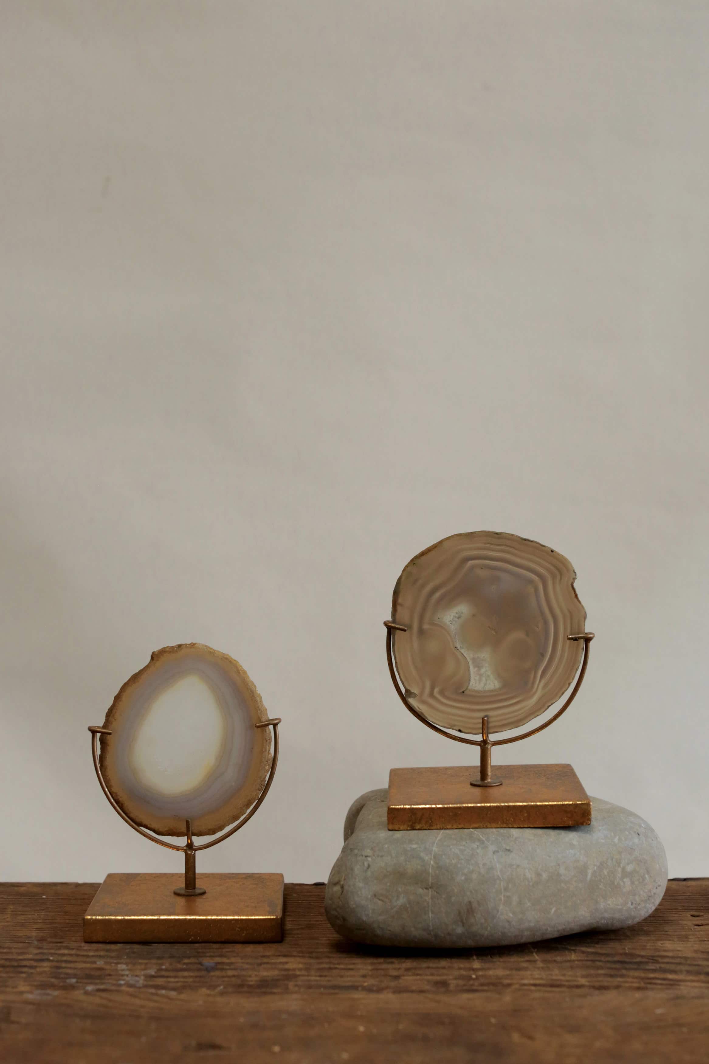 Hello Honey&#xAE; Natural Agate Decor On Stand (Each One Will Vary)