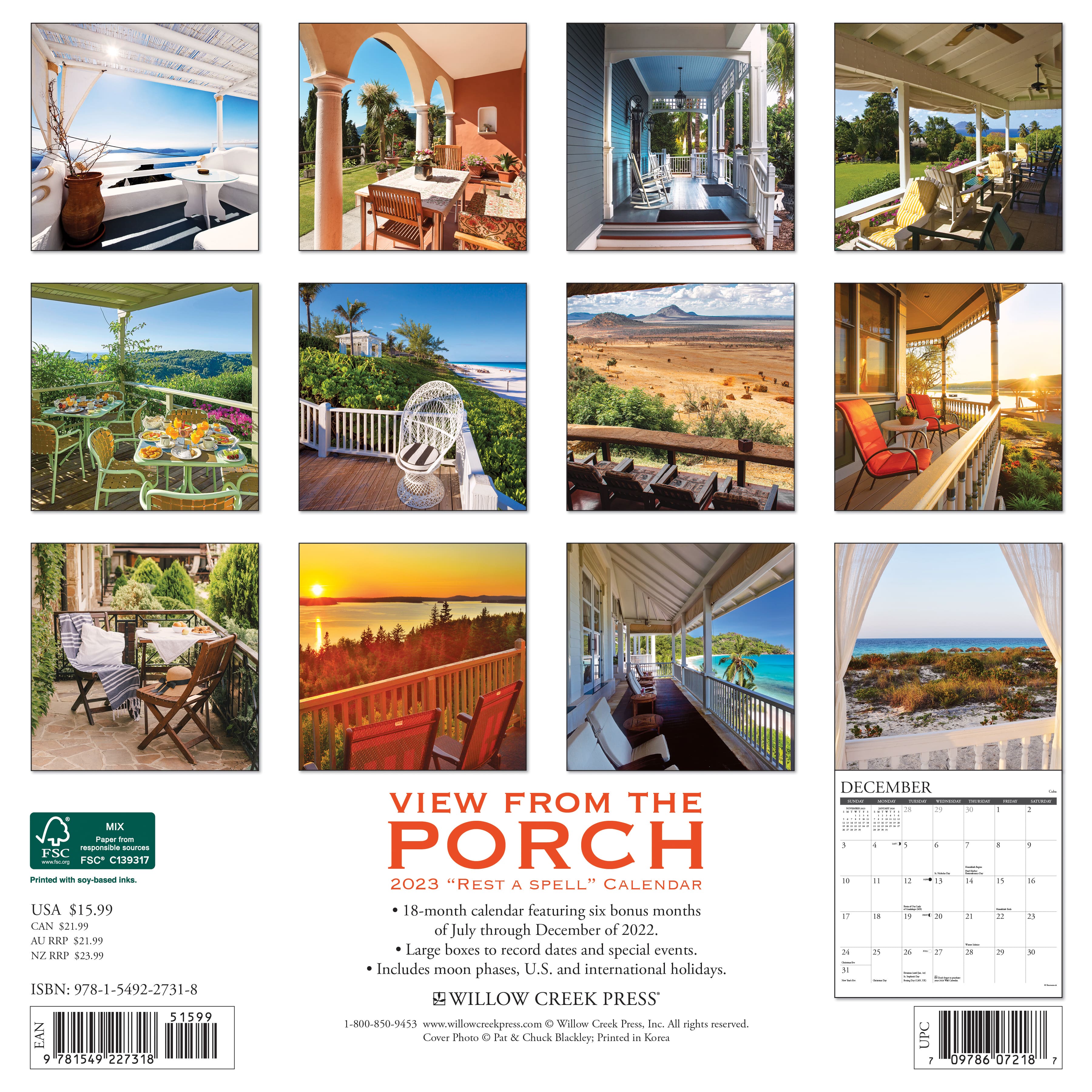 2023 View from the Porch Wall Calendar Wall Calendars Michaels
