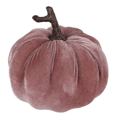 6.25" Pink Velour Pumpkin Fall Harvest Decoration | Michaels