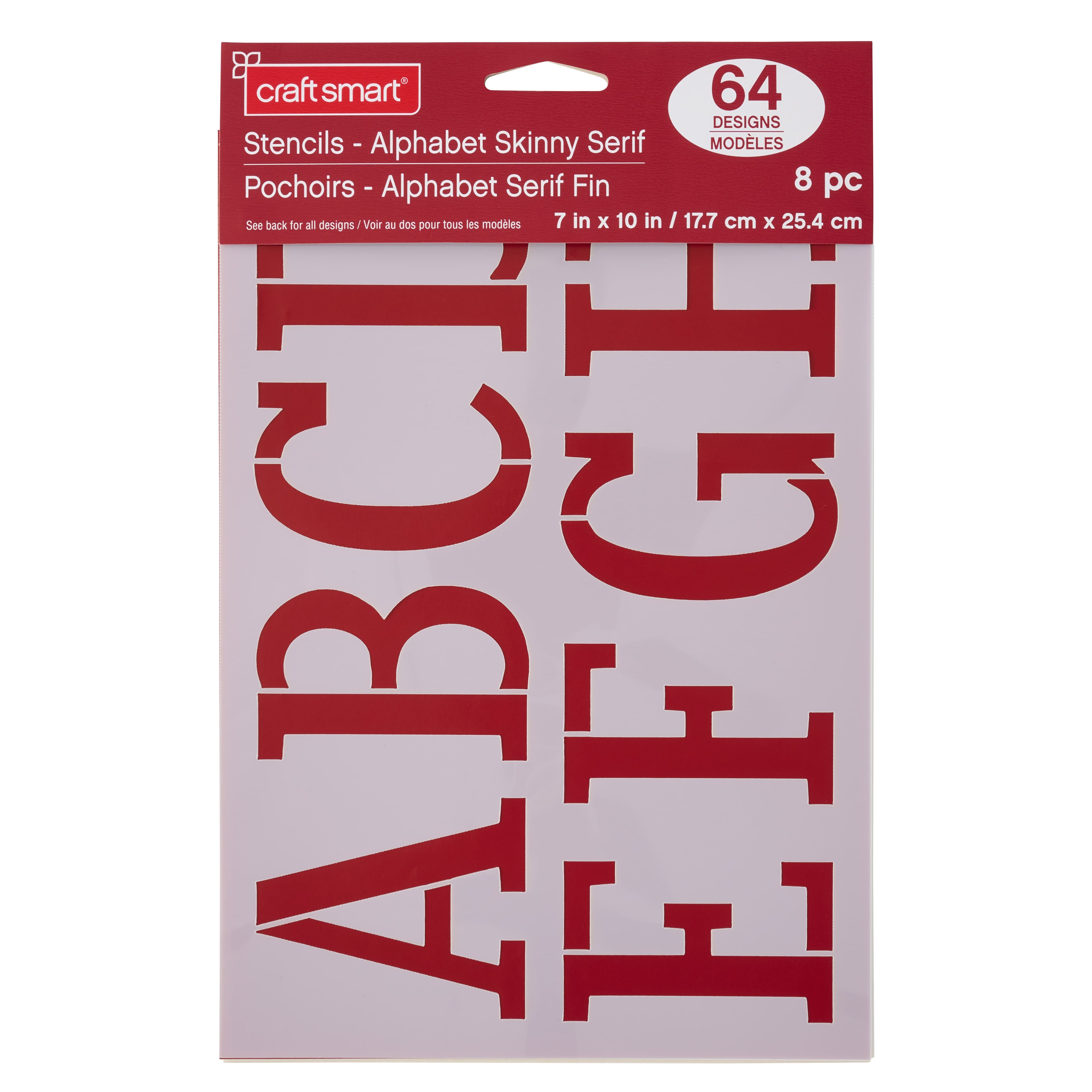 6 Pack: 3" Skinny Serif Alphabet Stencils by Craft Smart®