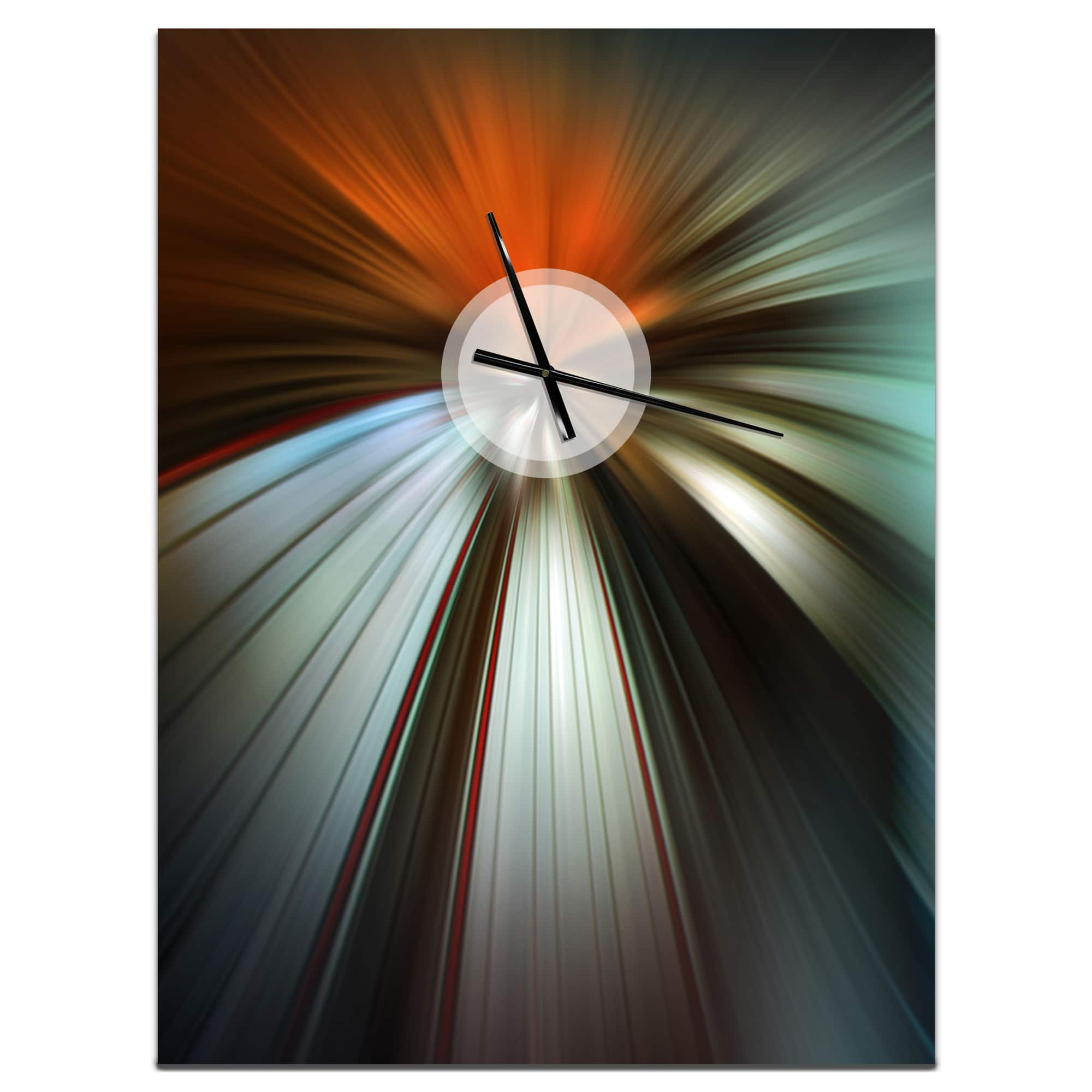 Designart Brown Focus Color Wall Clock