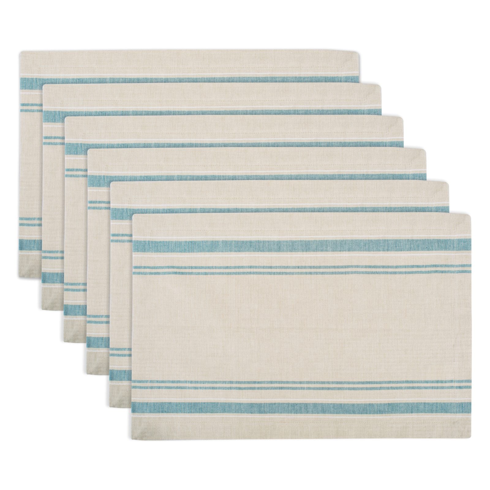 DII® French Stripe Placemats, 6ct.