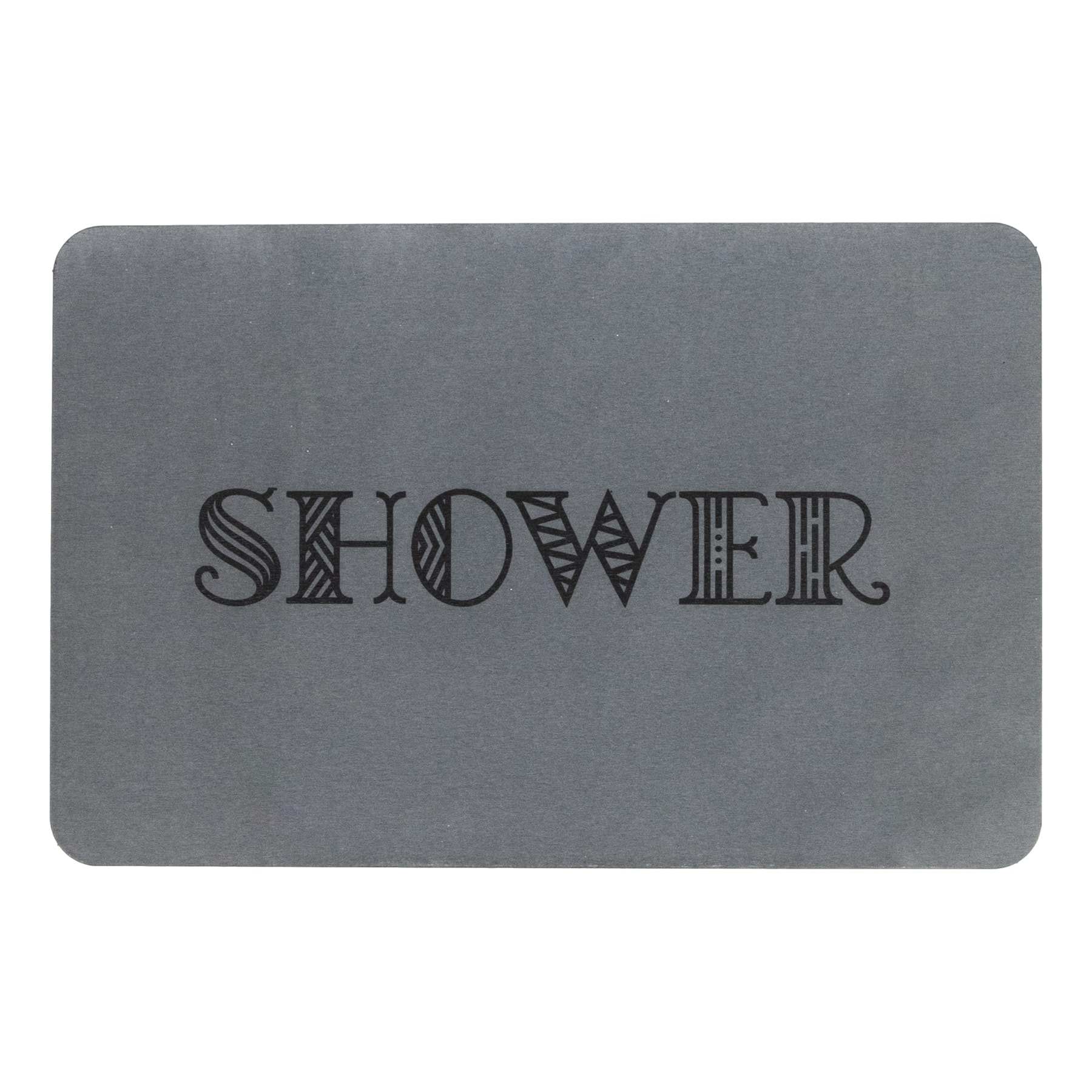 FloorPops Gray Shower Stone Non-Slip Bath Mat