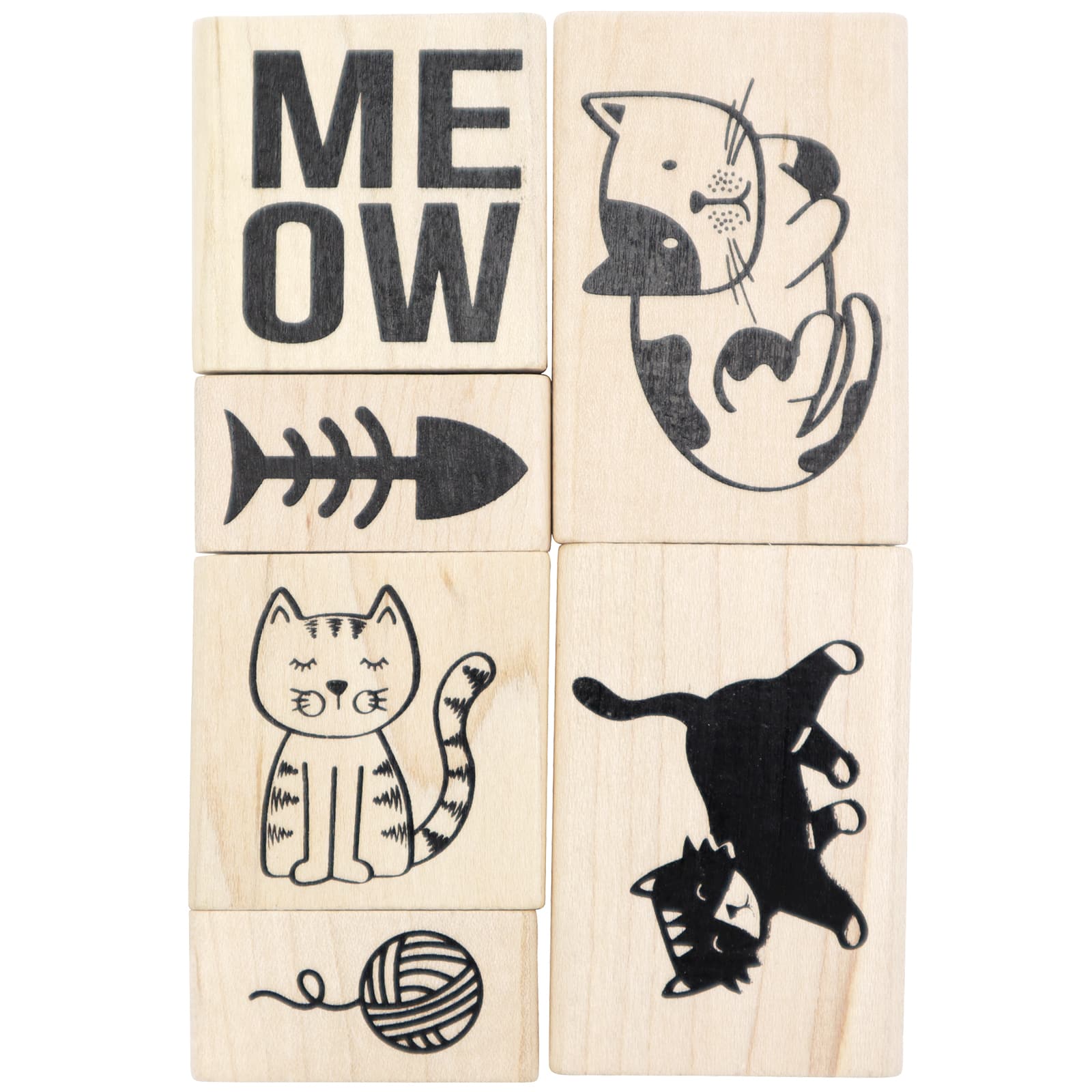 6 Packs: 6 ct. (36 total) Cats Wood Stamps by Recollections&#x2122;