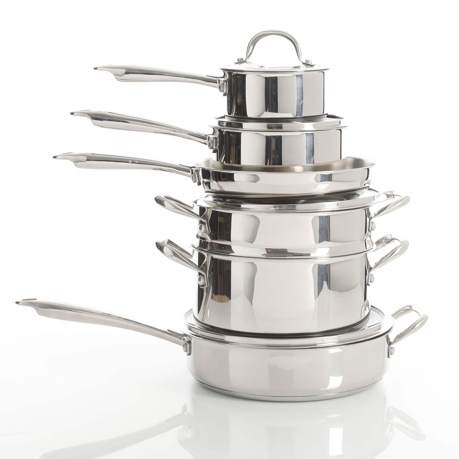 Kenmore® Elite Devon 10-Piece Heavy Gauge Stainless Steel Cookware Set
