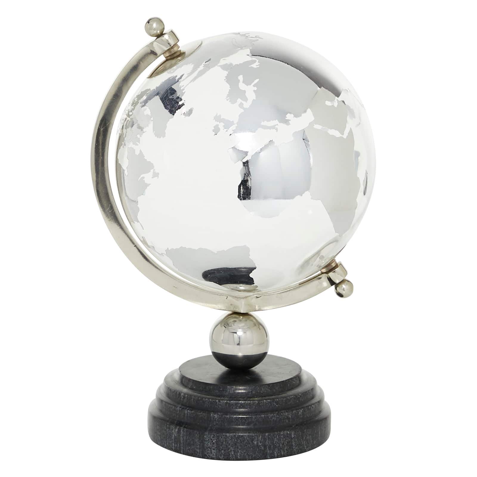 13&#x22; Silver Ceramic Glam Globe