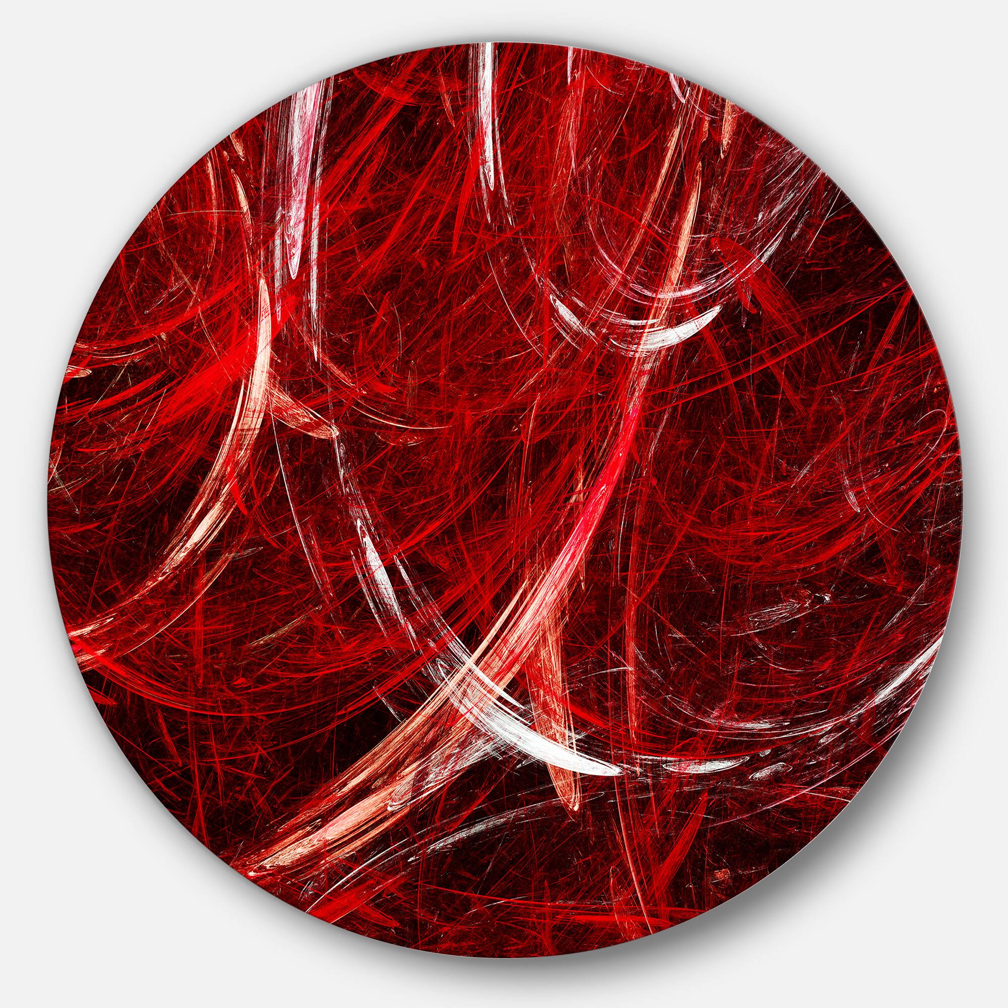Designart - Swirling Clouds&#x27; Abstract Circle Metal Wall Art