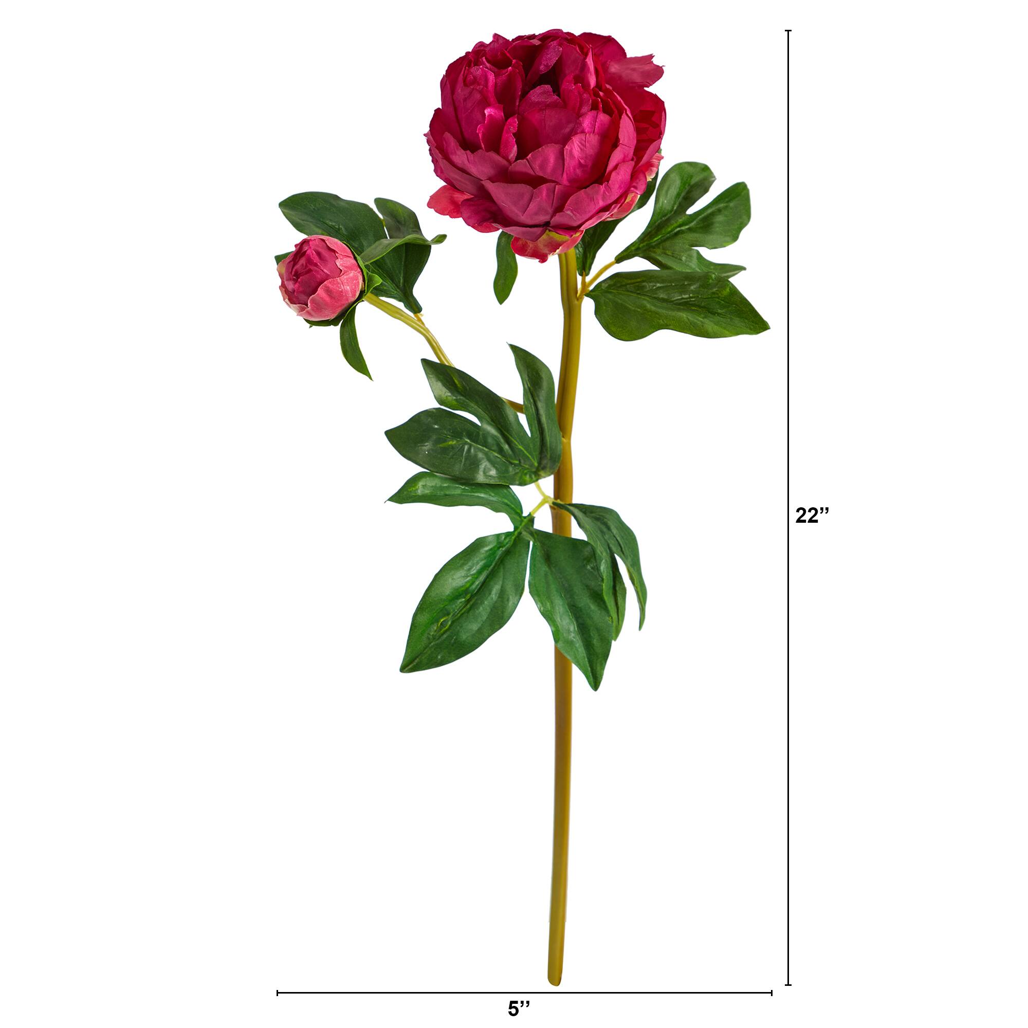 Pink Peony Artificial Flower Stem, 3ct.