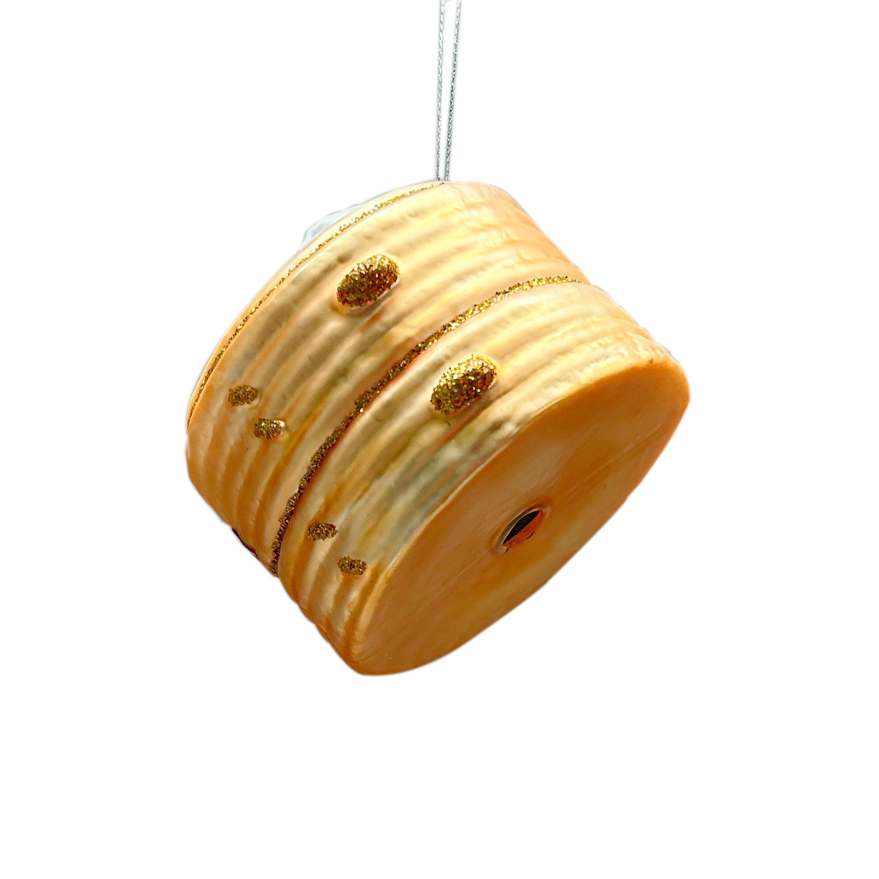 3.25&#x22; Gold &#x26; White Dim Sum Glass Ornament by Ashland&#xAE;