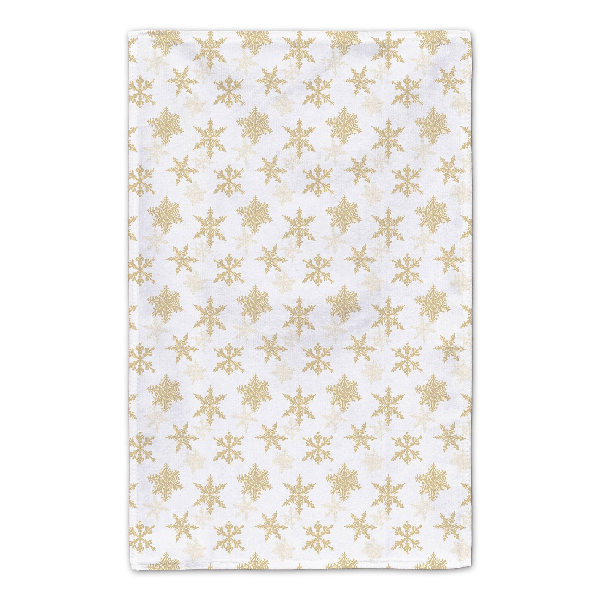 Cream Snowflake Tea Towel Set