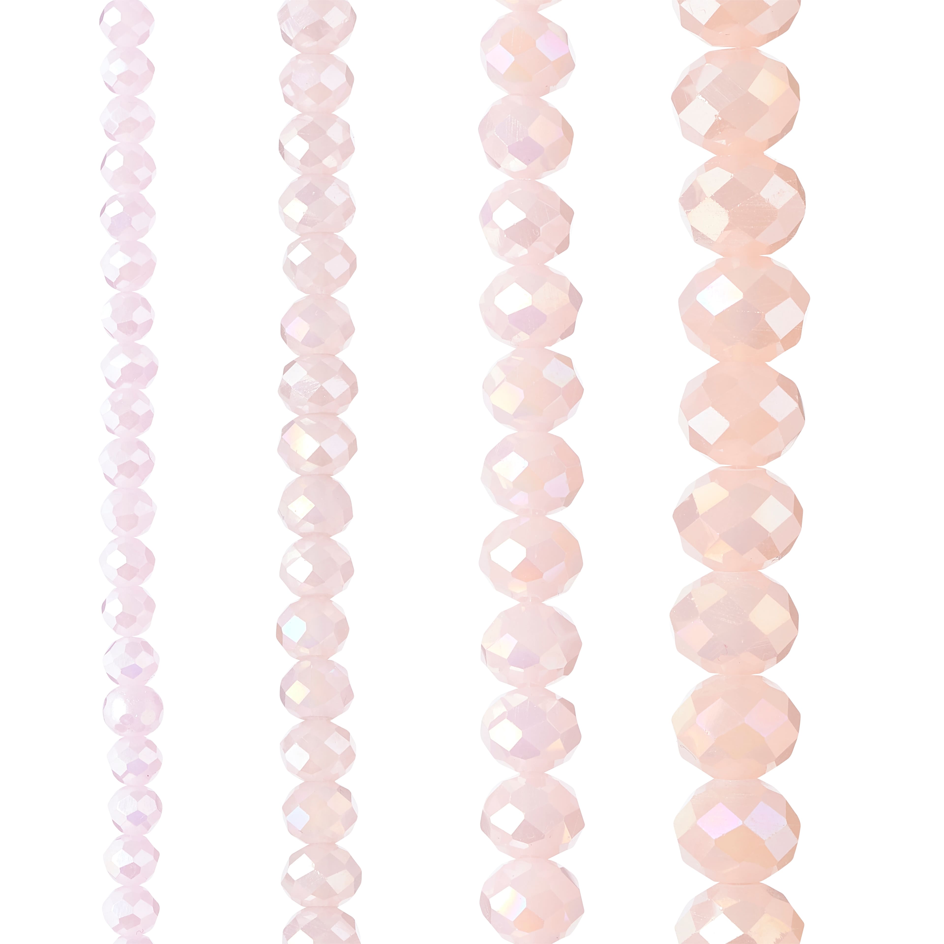 12 Pack: Pink Aurora Borealis Faceted Glass Round Beads by Bead Landing&#x2122;