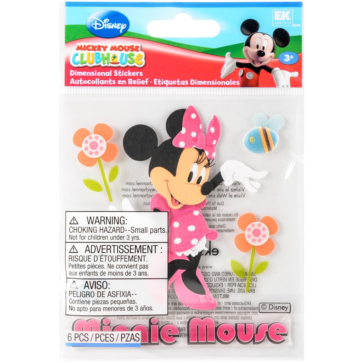 3 Disney Christmas Mickey and Minnie Mouse Foam Sticker Activity Kids for sale online 