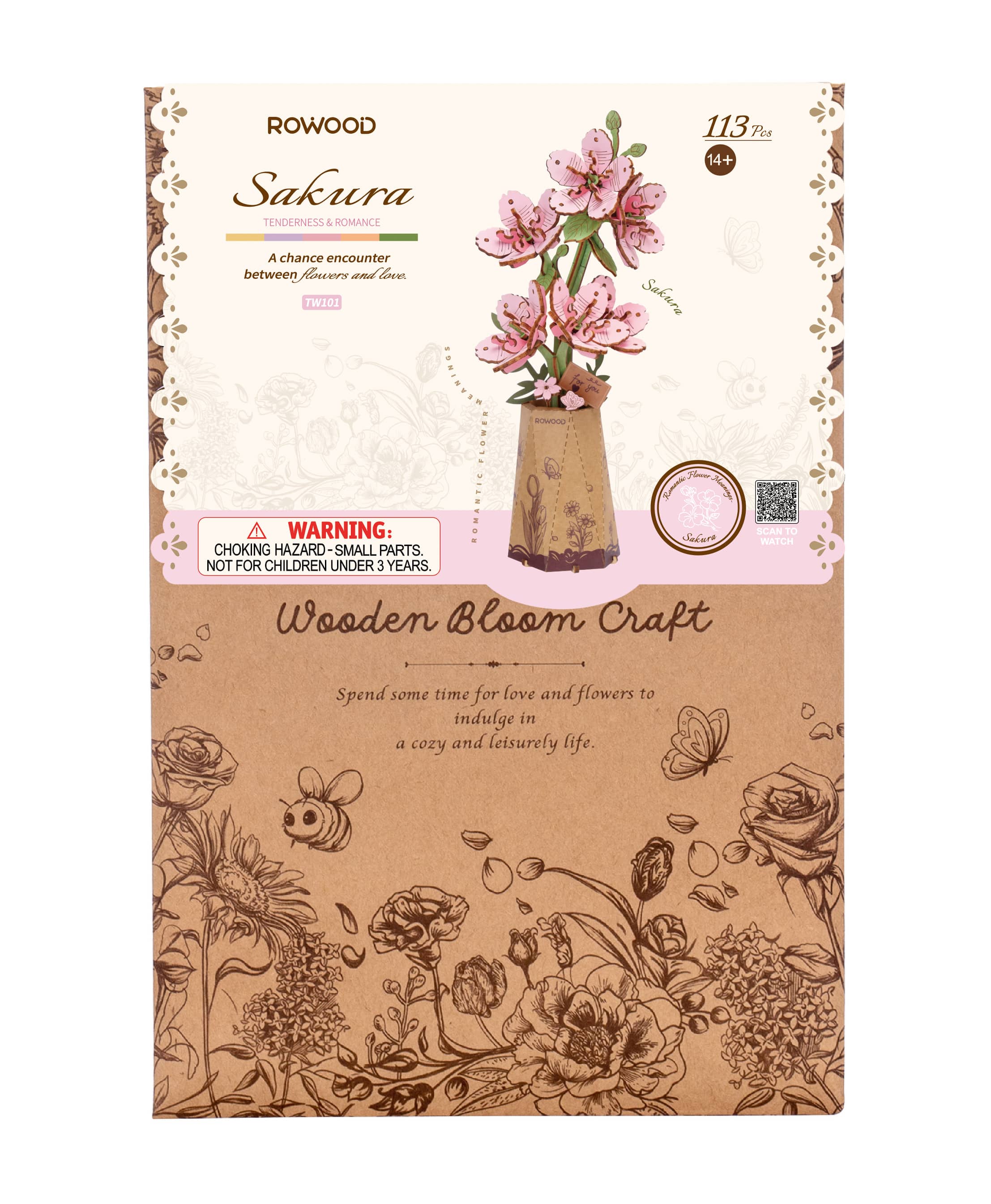Rowood Sakura Wooden Bloom Craft